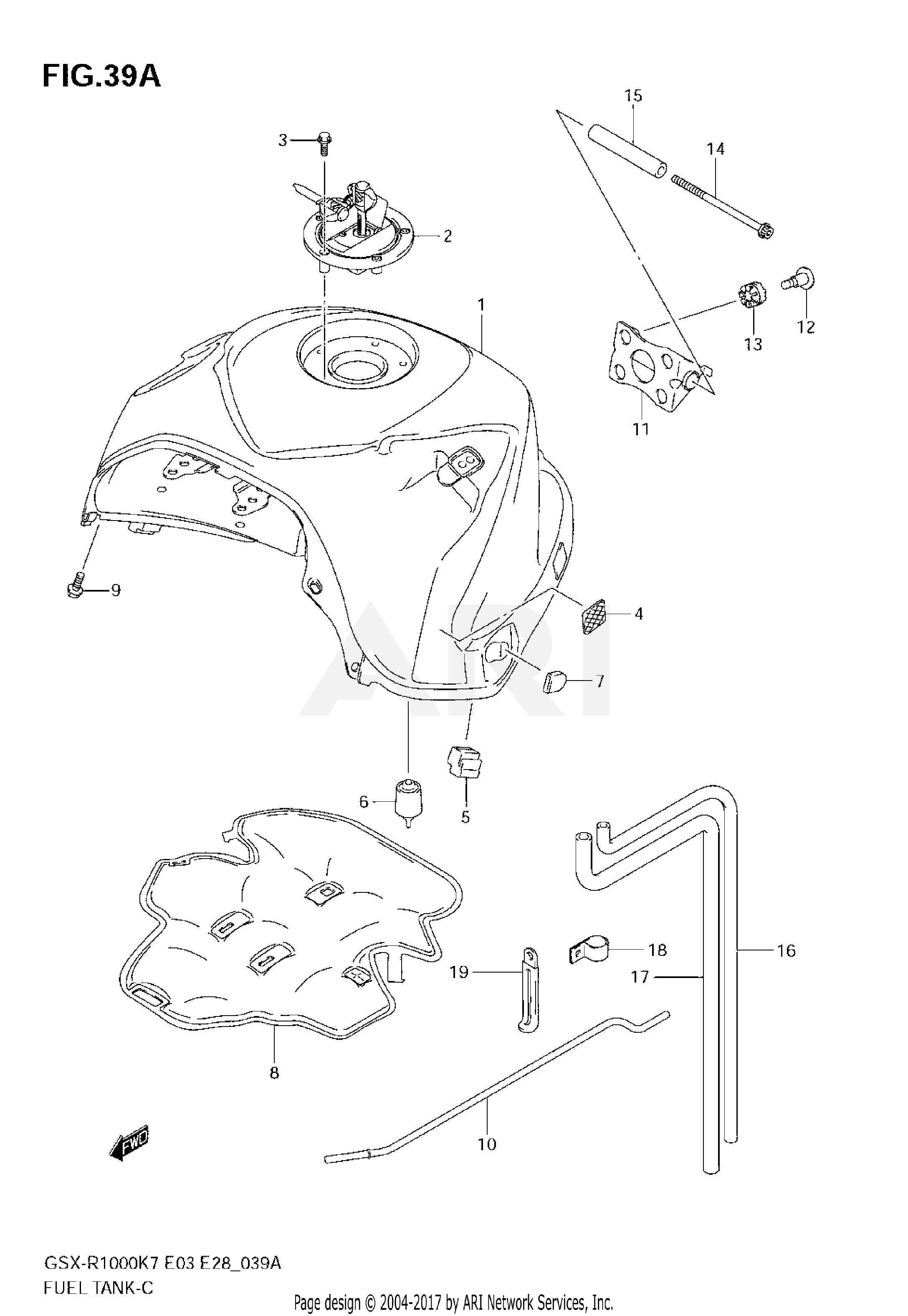 FUEL TANK (MODEL K8)