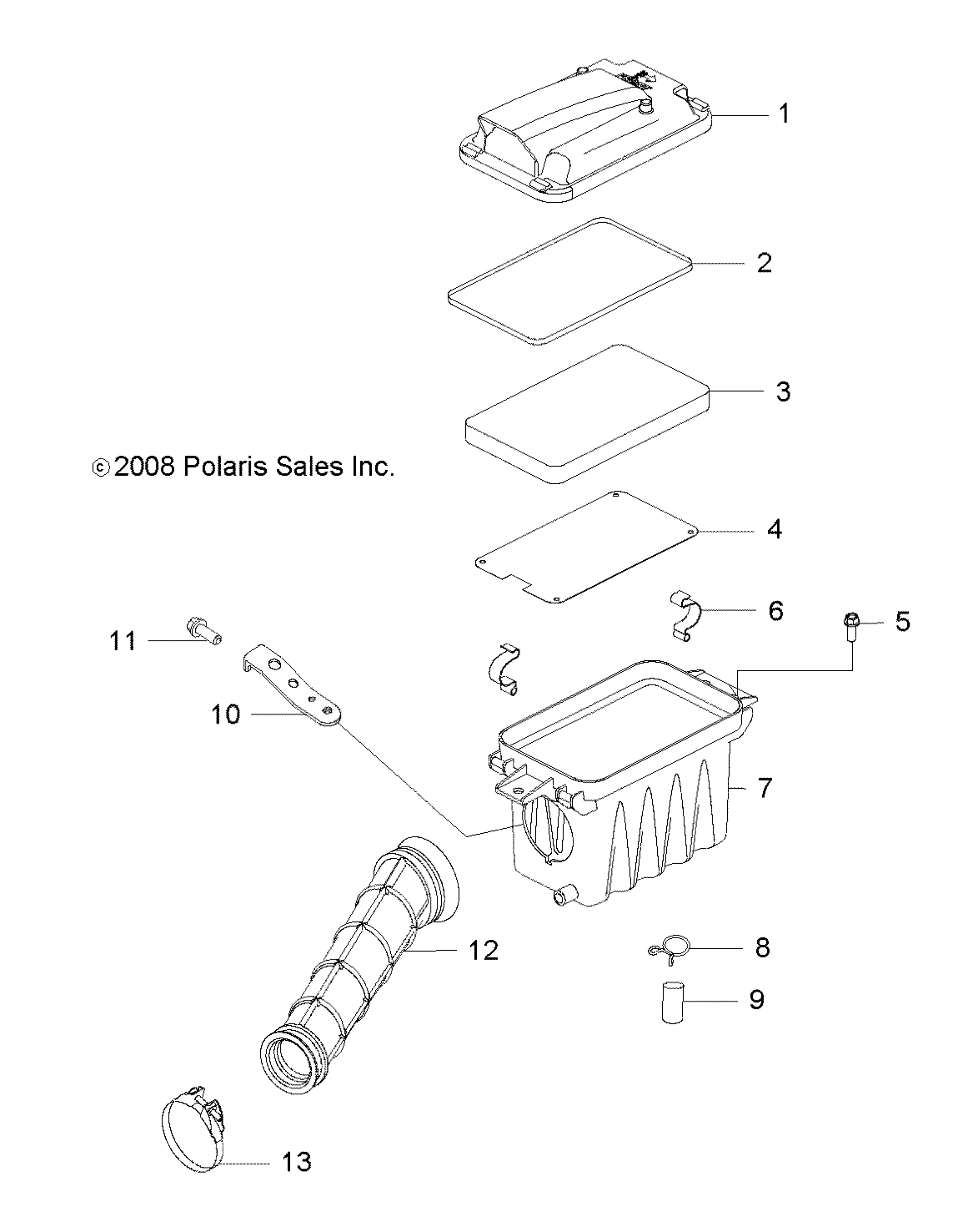 ENGINE, AIR INTAKE SYSTEM - A09VA17AA/AD (49RGRAIRBOX09RZR170)