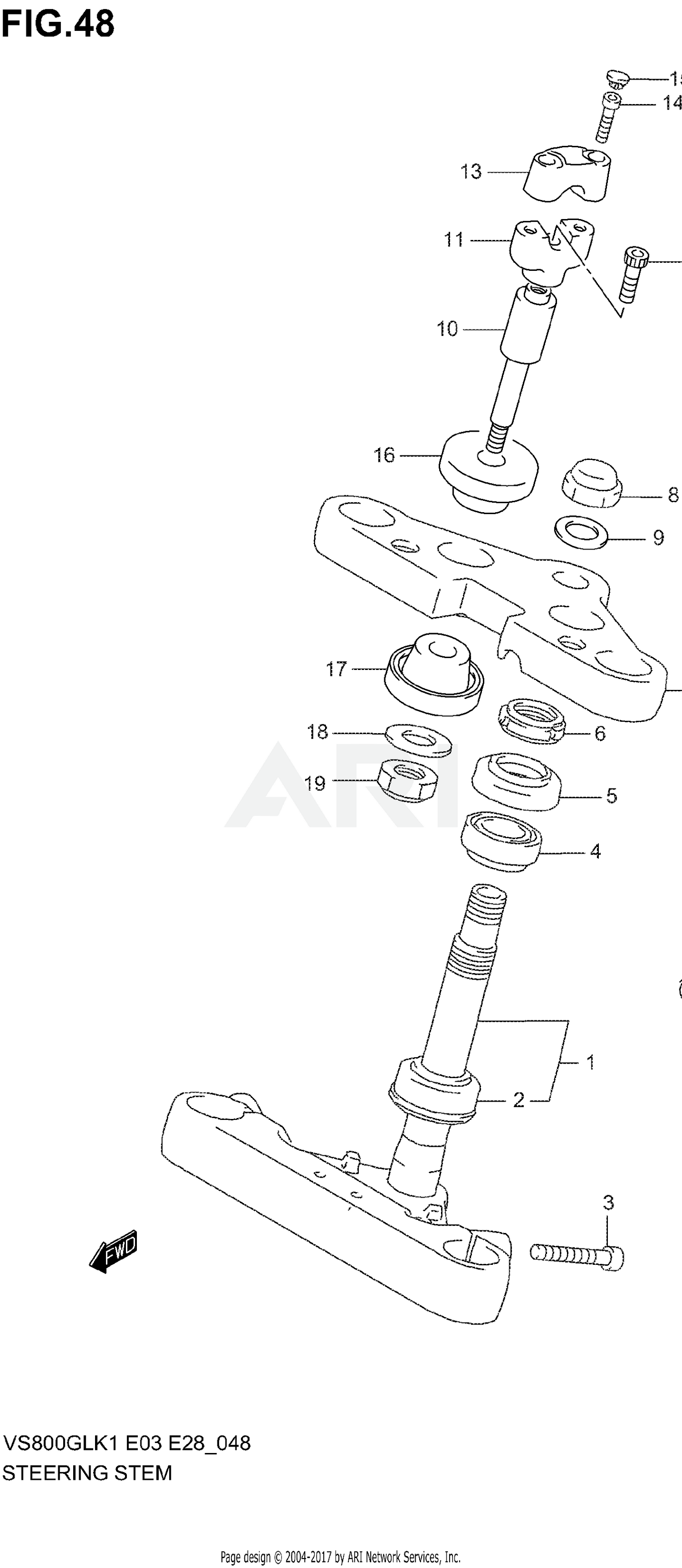 STEERING STEM (MODEL K1/K2/K3/K4)