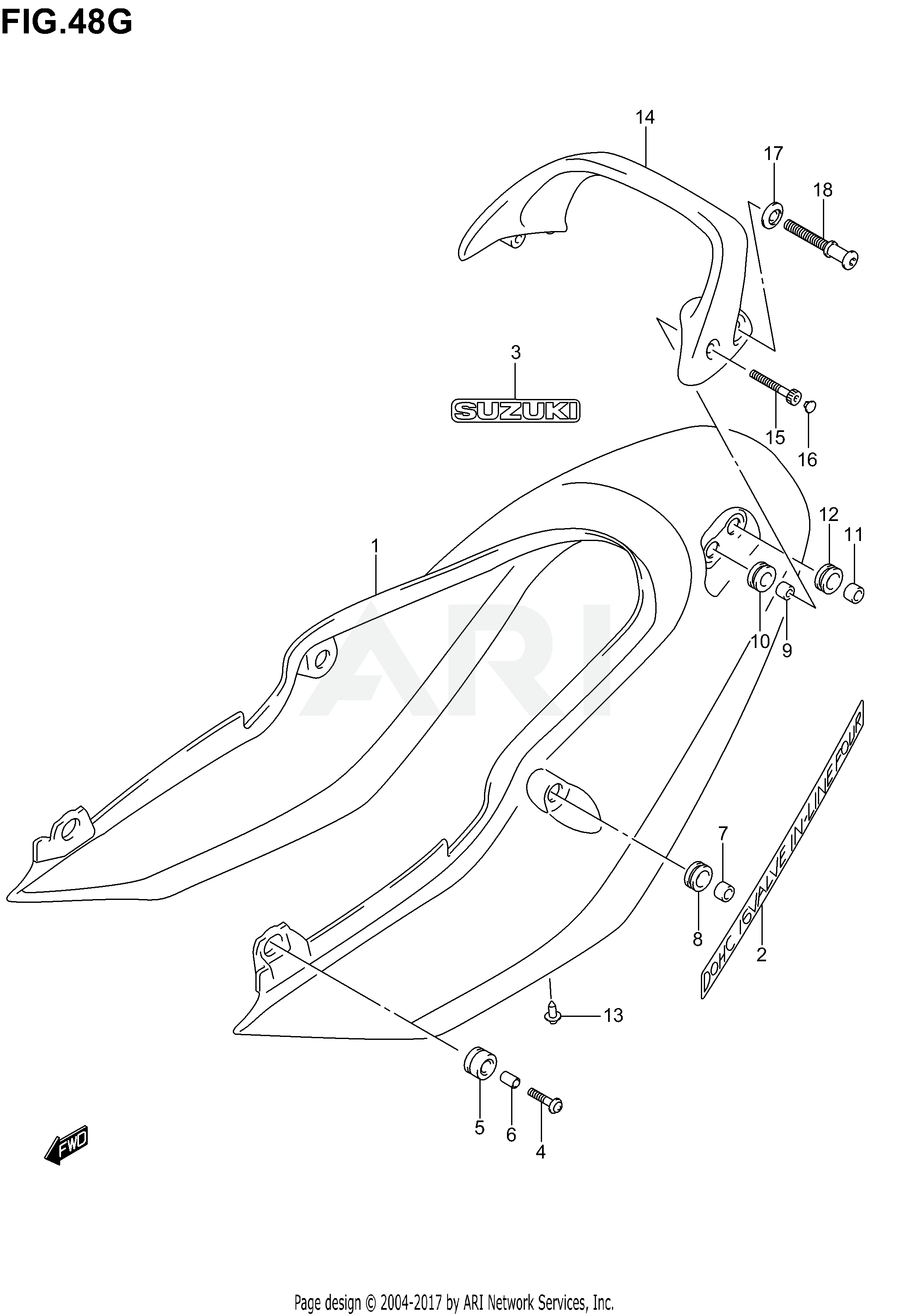 SEAT TAIL COVER (GSF1200SK5)