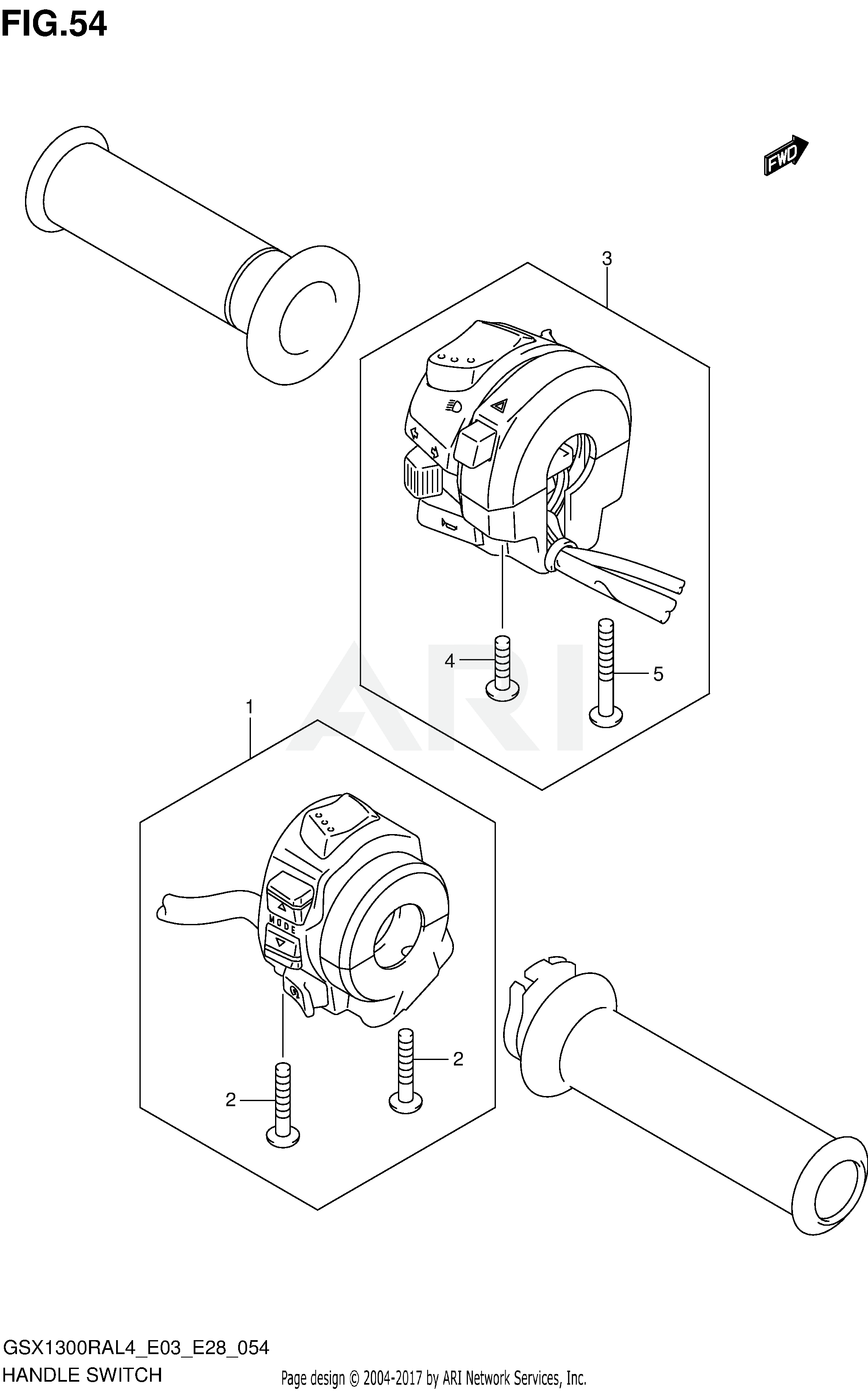 HANDLE SWITCH (GSX1300RAL4 E28)