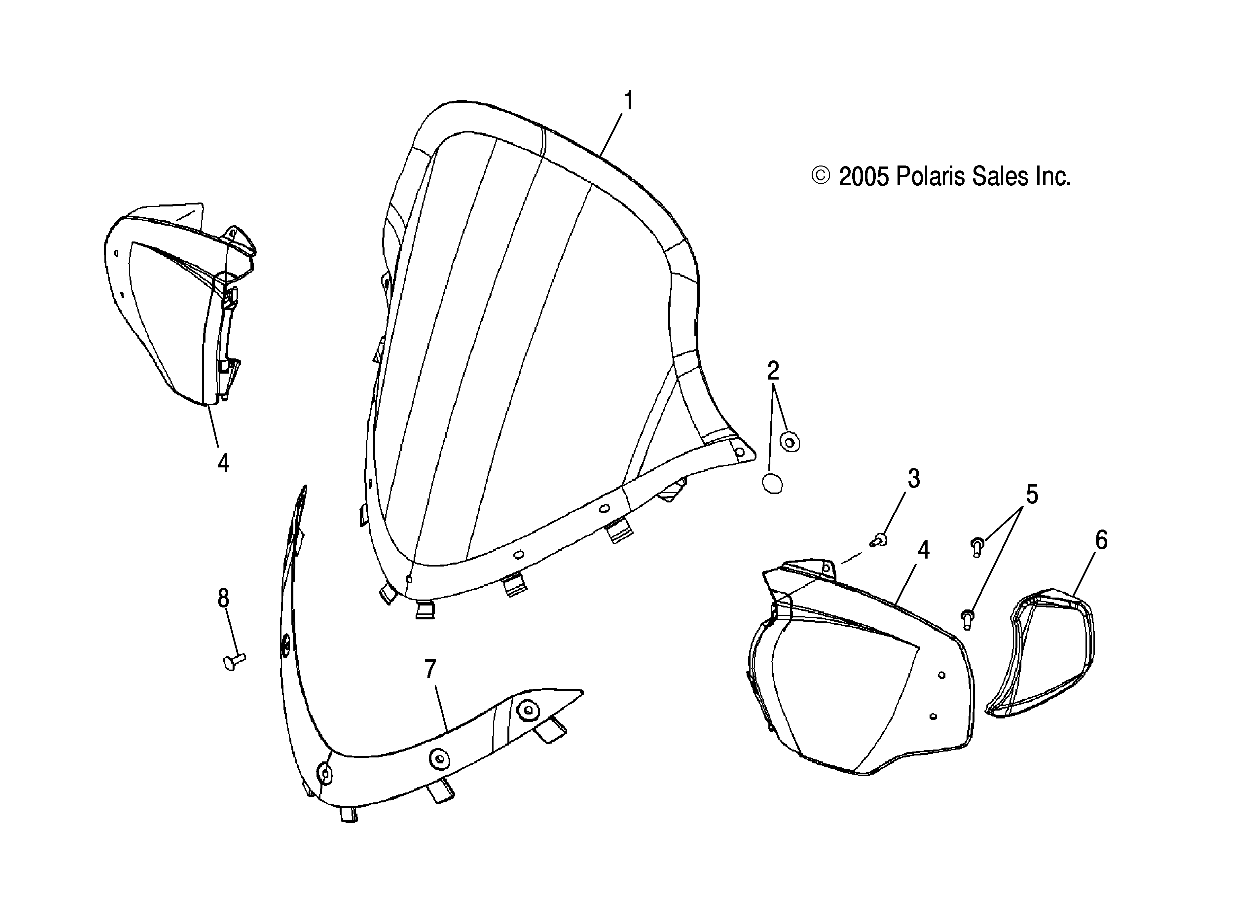 WINDSHIELD and MIRRORS - S06PT7HS (4997539753A11)