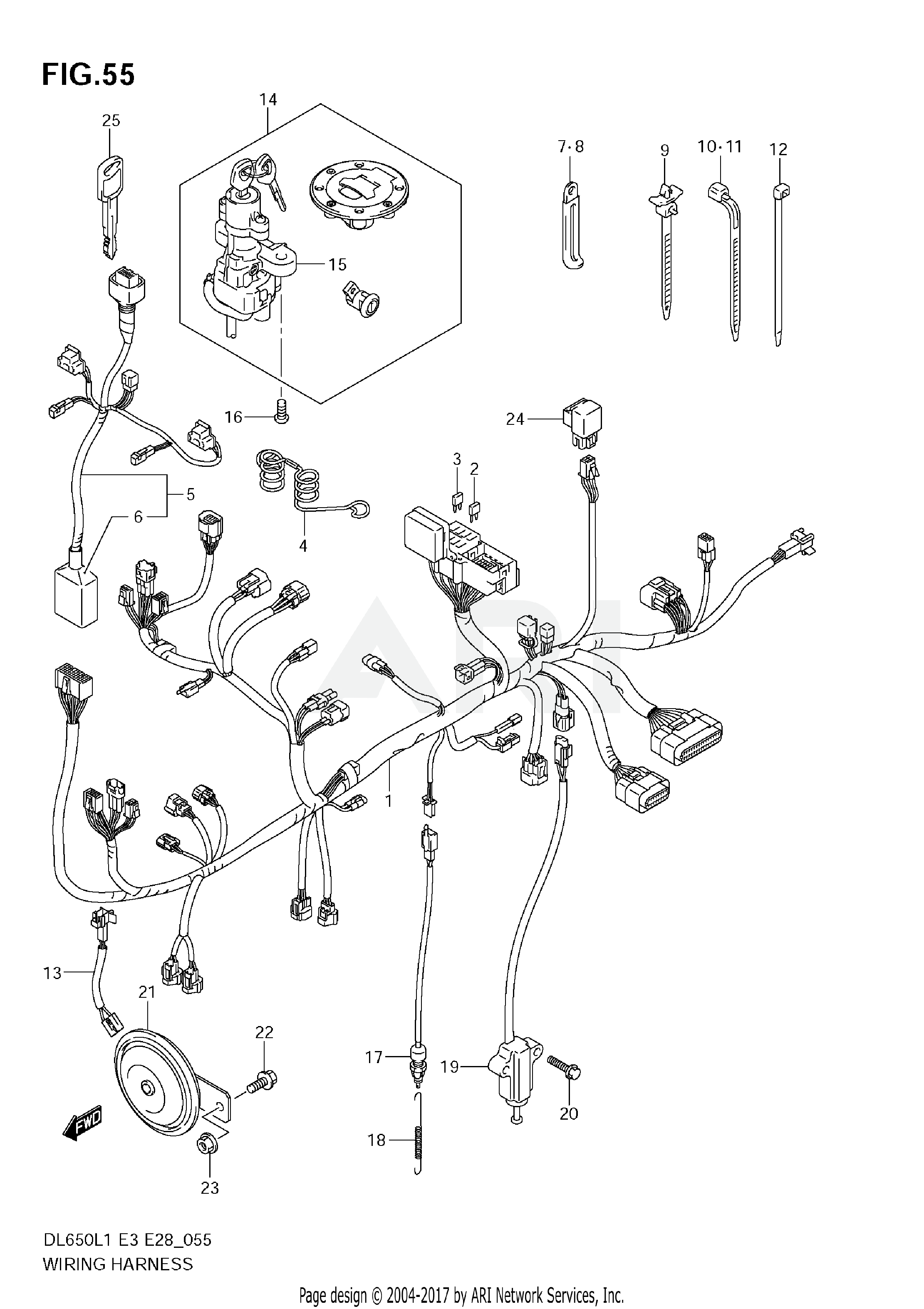 WIRING HARNESS (DL650 L1 E33)