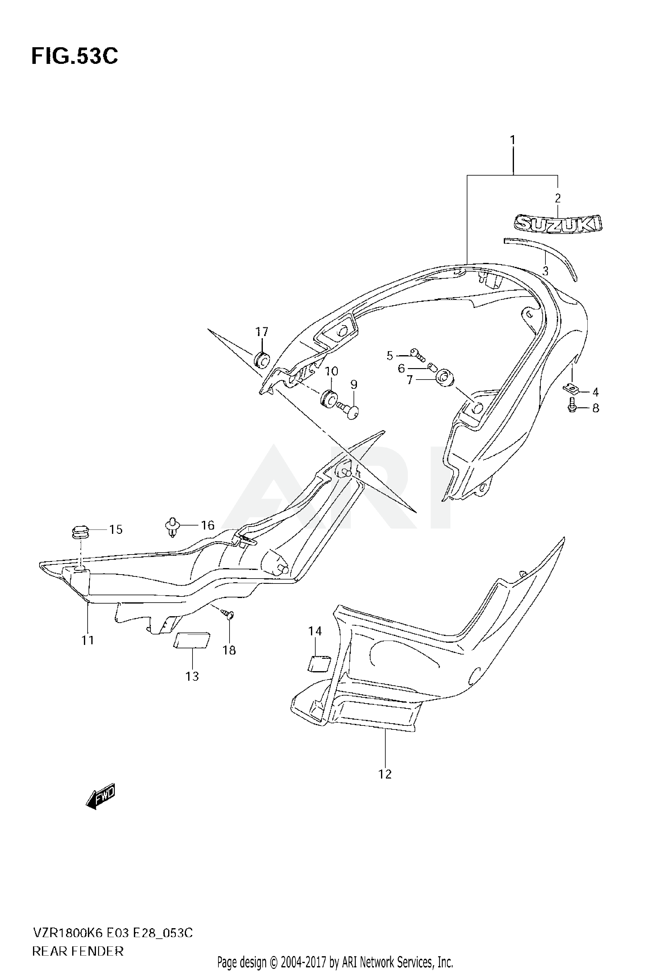 REAR FENDER (MODEL K9)