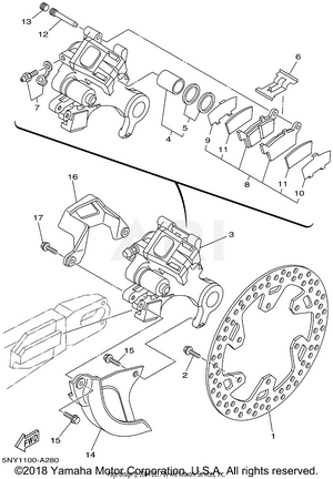 REAR BRAKE CALIPER