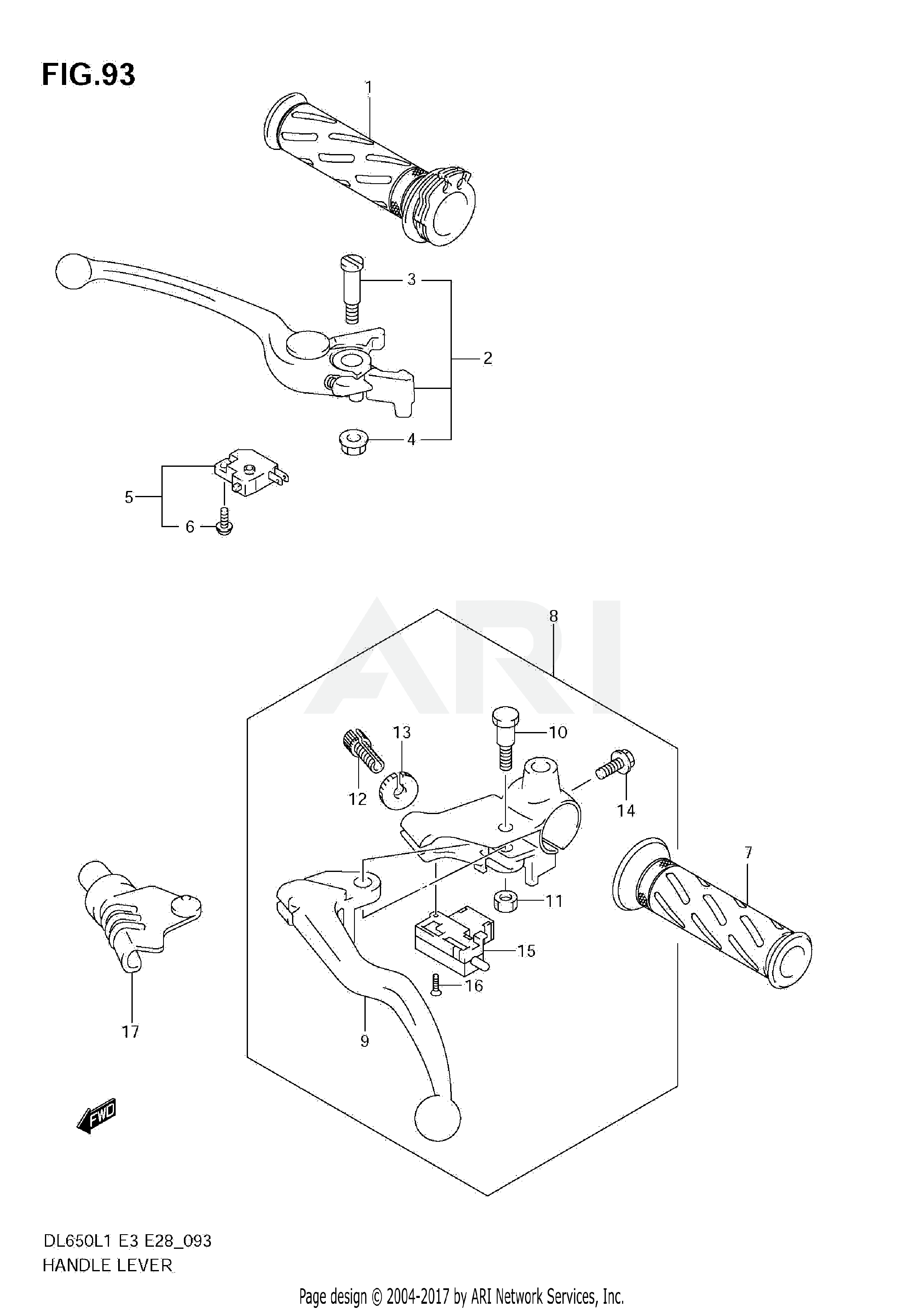 HANDLE LEVER (DL650 L1 E28)