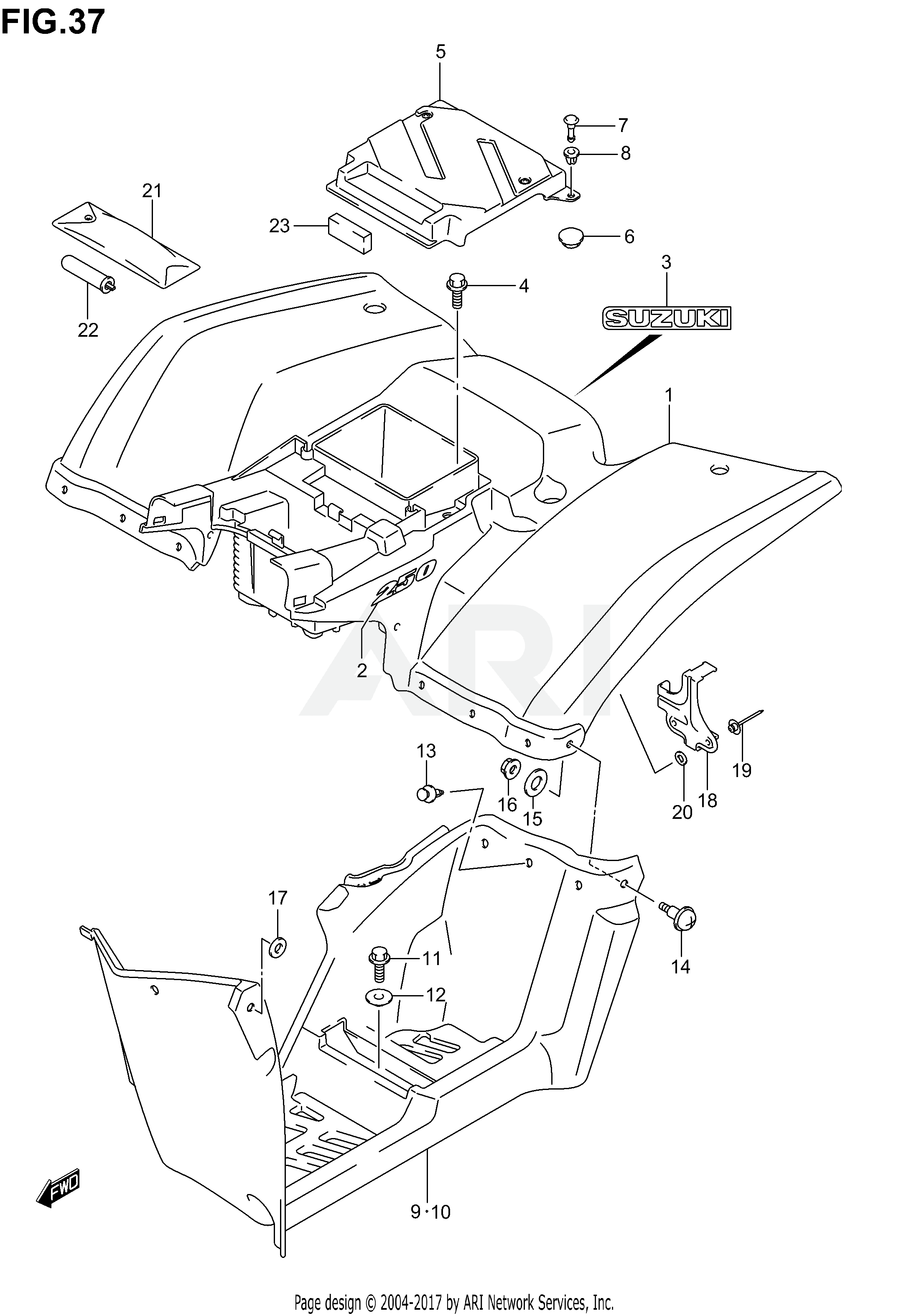 REAR FENDER (MODEL K2/K3/K4)