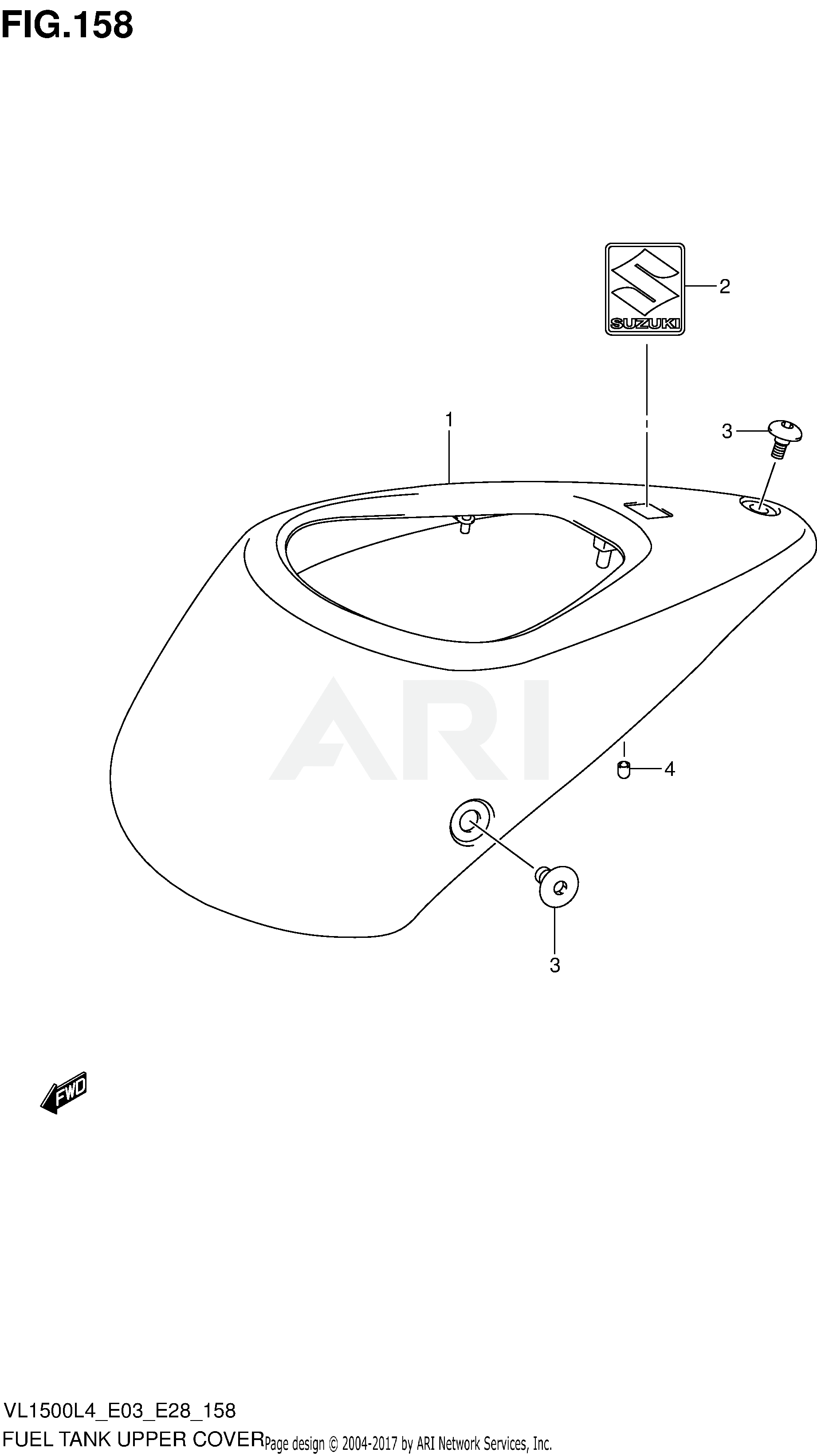 FUEL TANK UPPER COVER (VL1500L4 E03)