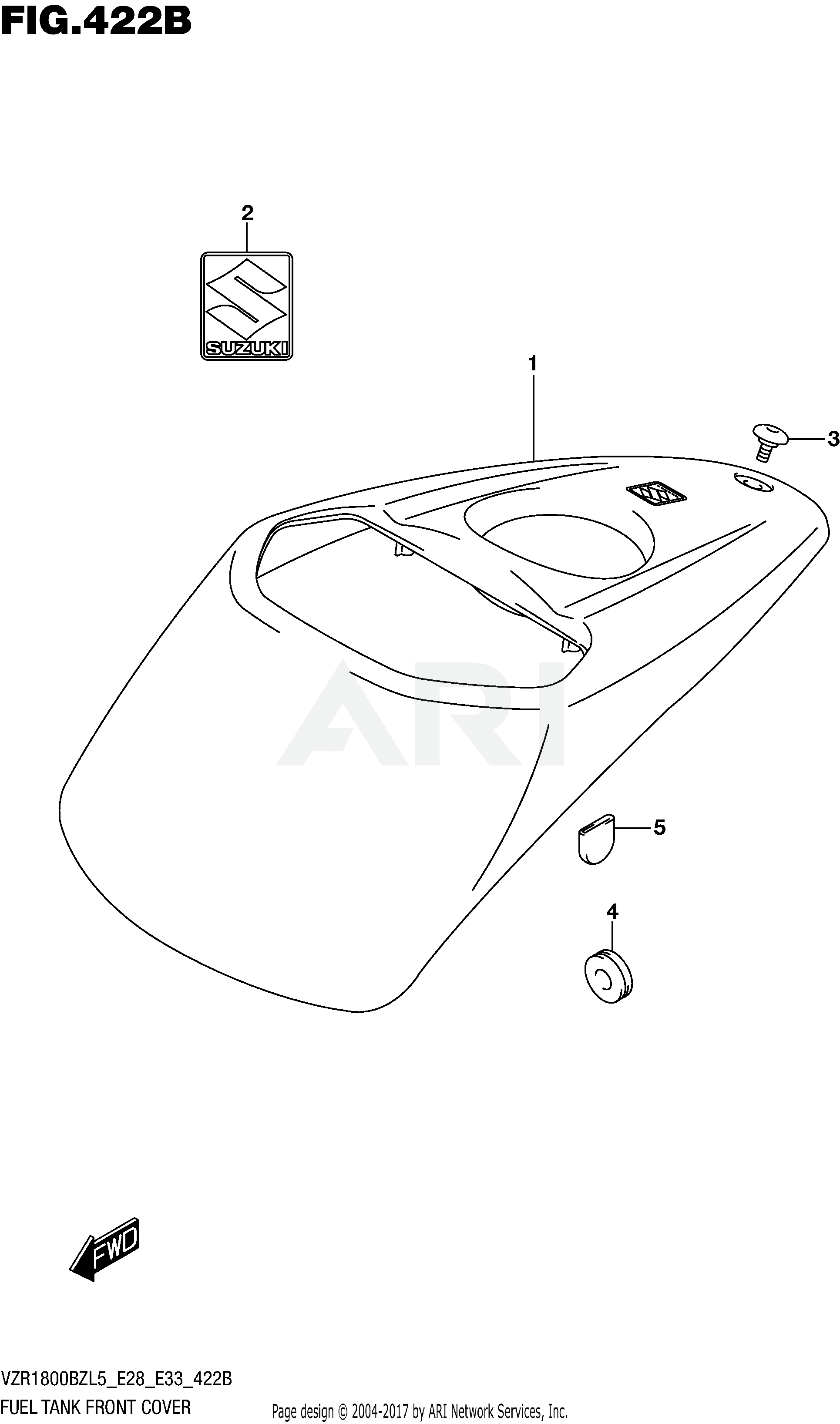 FUEL TANK FRONT COVER (VZR1800BZL5 E33)