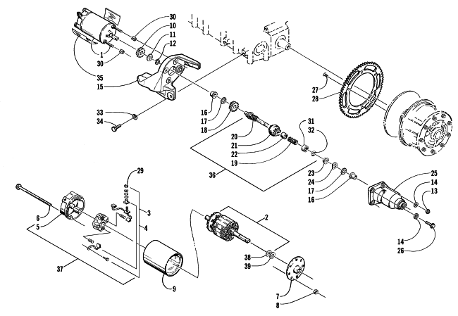 ELECTRIC START - STARTER MOTOR ASSY (OPTIONAL)