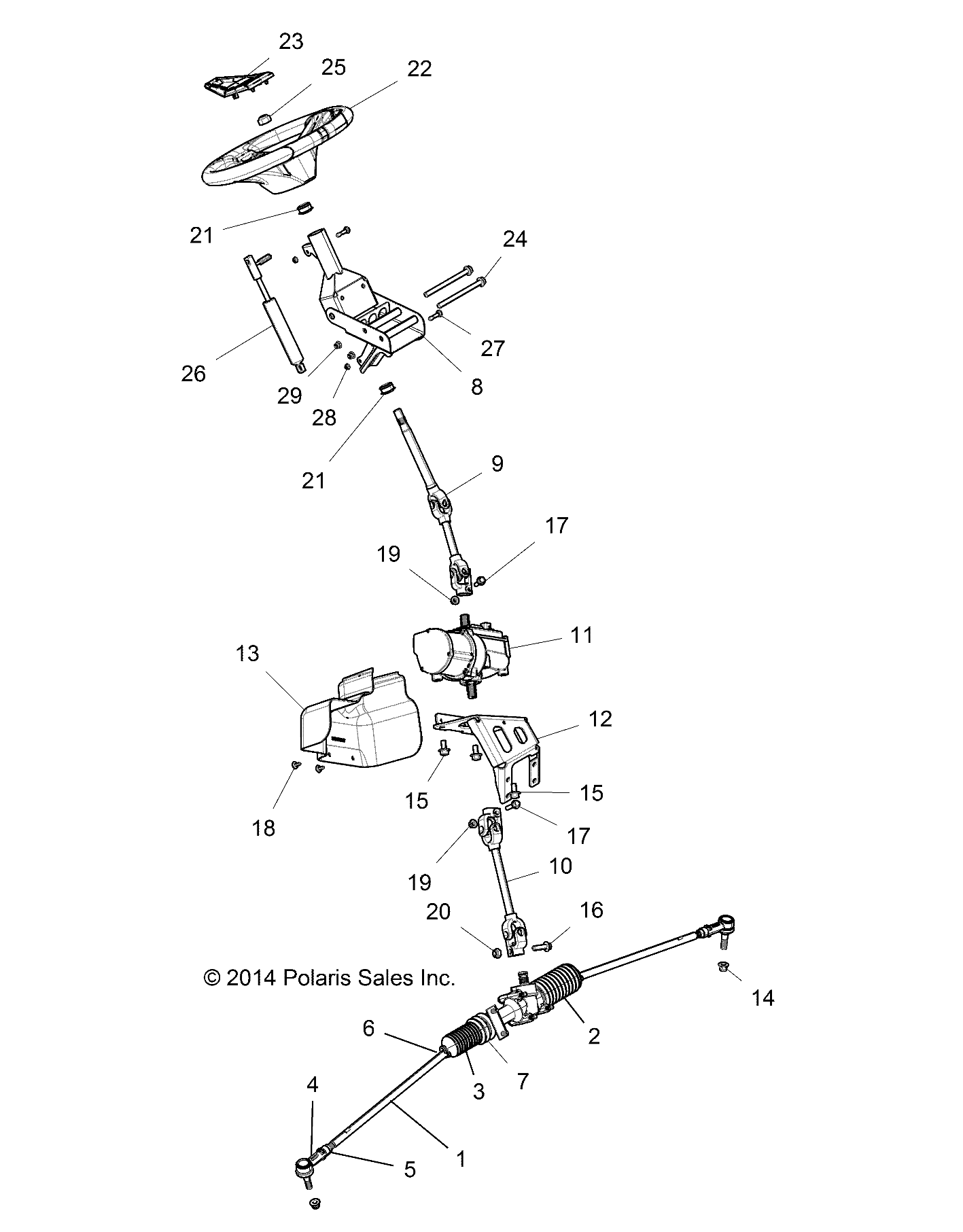 STEERING, STEERING ASM. - Z18VDE92LS (49RGRSTEERING151000)