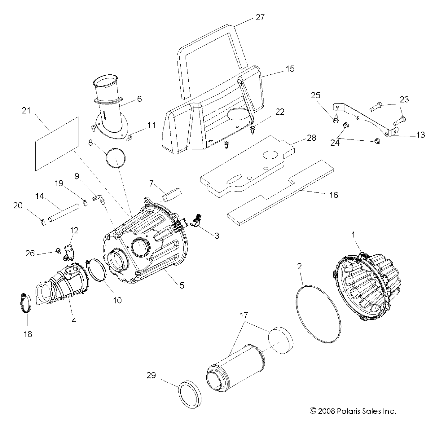 ENGINE, AIR INTAKE SYSTEM - R10VH76FX (49RGRAIRBOX09RZR)