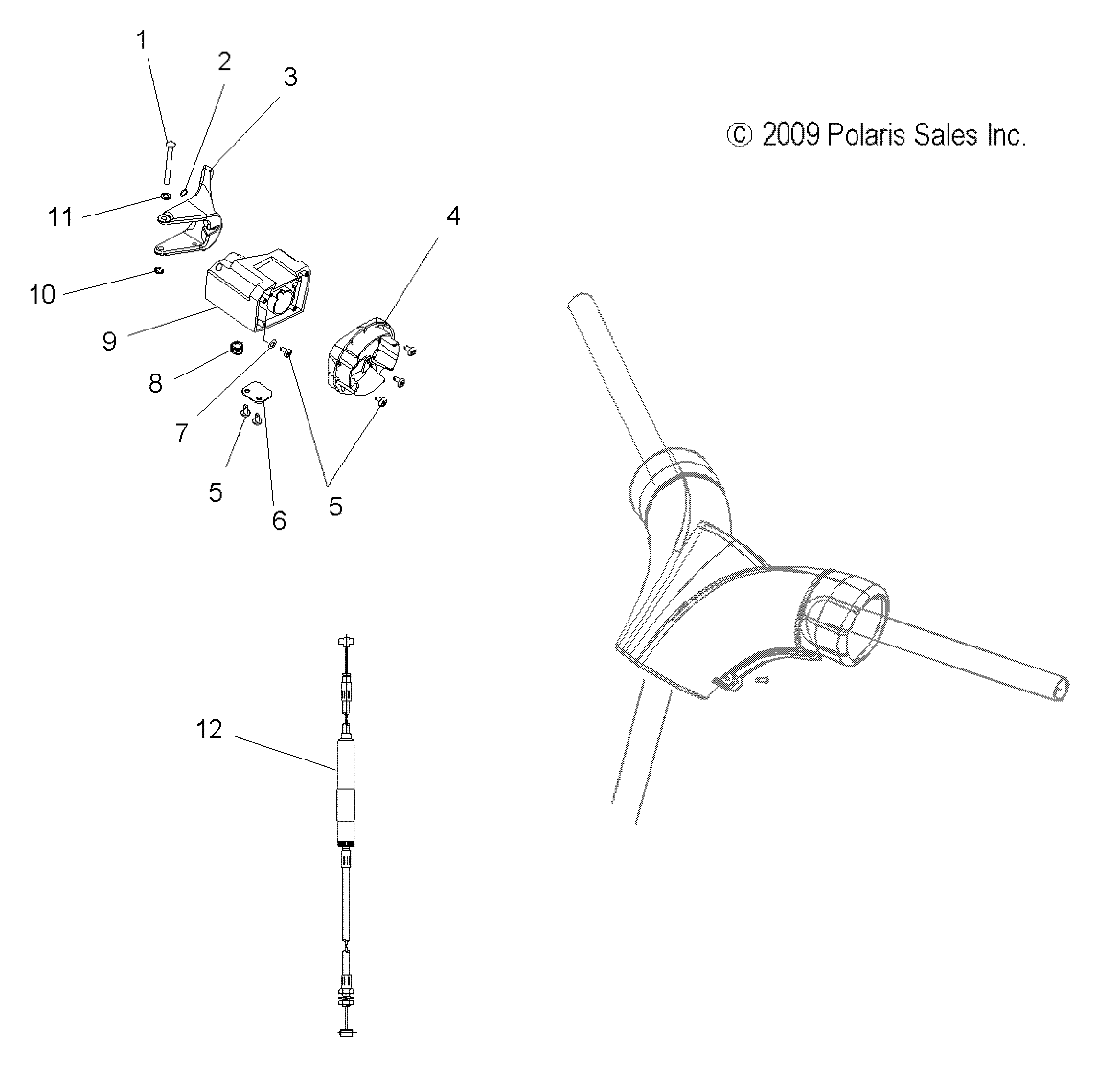 ENGINE, THROTTLE CONTROL ASM. - S12PT7FSL (49SNOWTHROTTLE10FSTTRG)