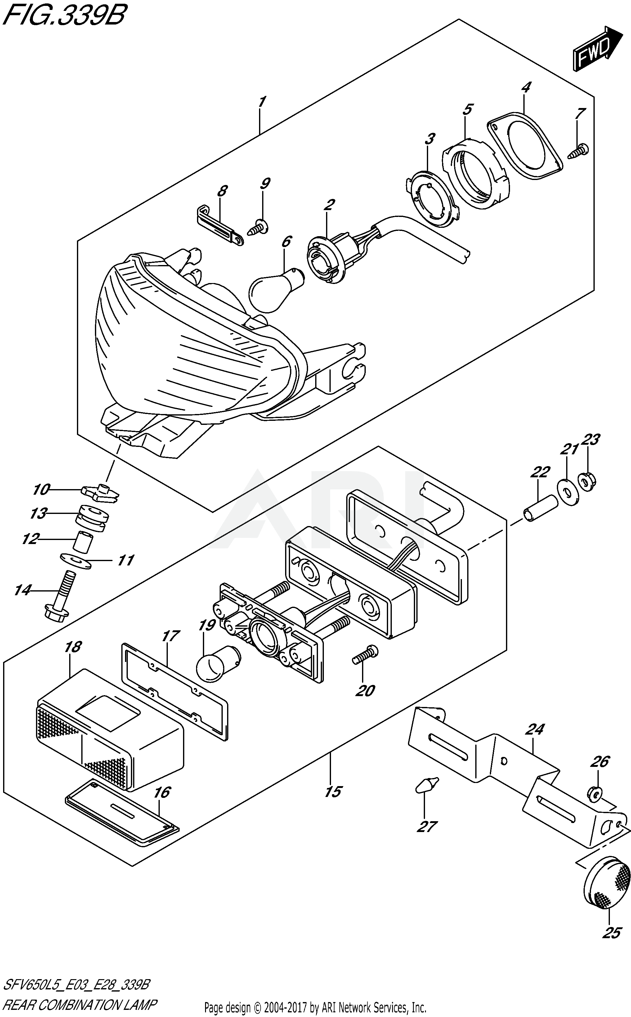 REAR COMBINATION LAMP (SFV650L5 E28)