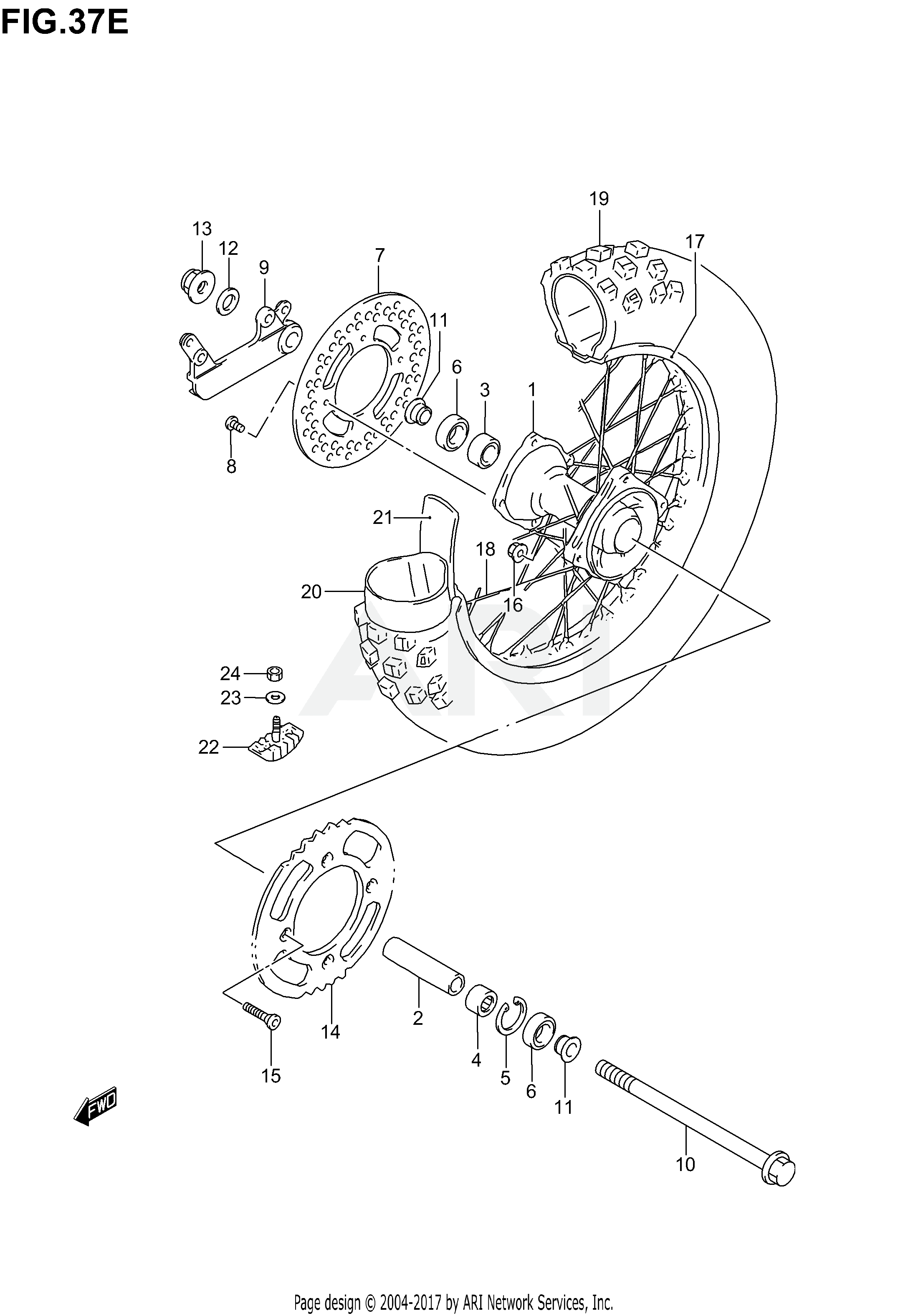 REAR WHEEL (RM85LK5/LK6)