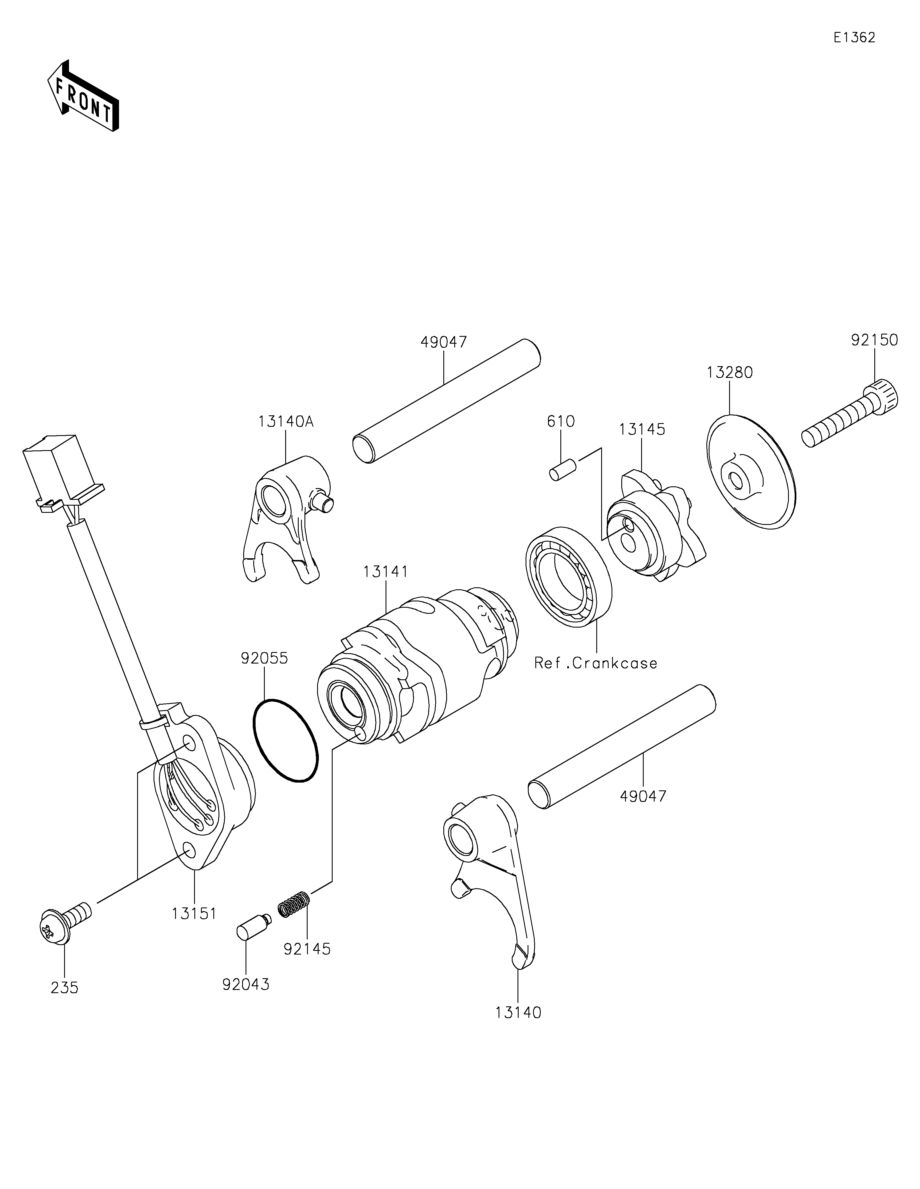 Gear Change Drum/Shift Fork(s)