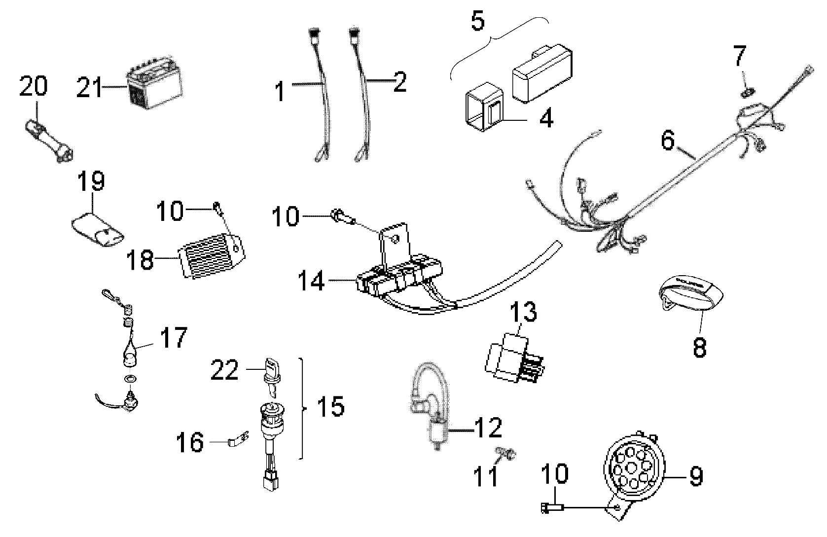 ELECTRICAL PARTS - A07KA09AA/AB/AD (49ATVELECT07OTLW90)