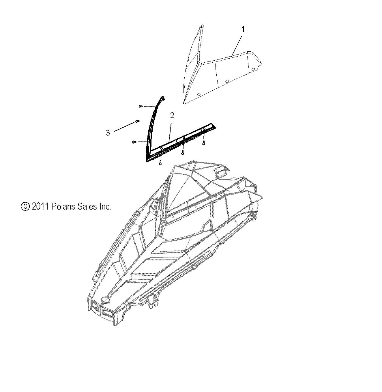 BODY, WINDSHIELD - S12BF8GSA/GSL (49SNOWWINDSHLD12800SB)