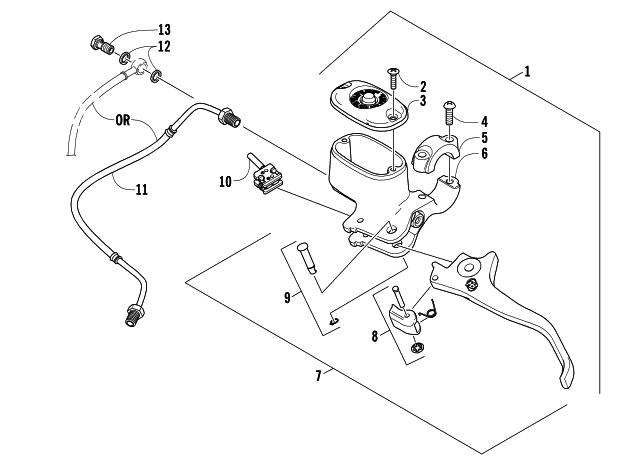 HYDRAULIC HAND BRAKE ASSEMBLY