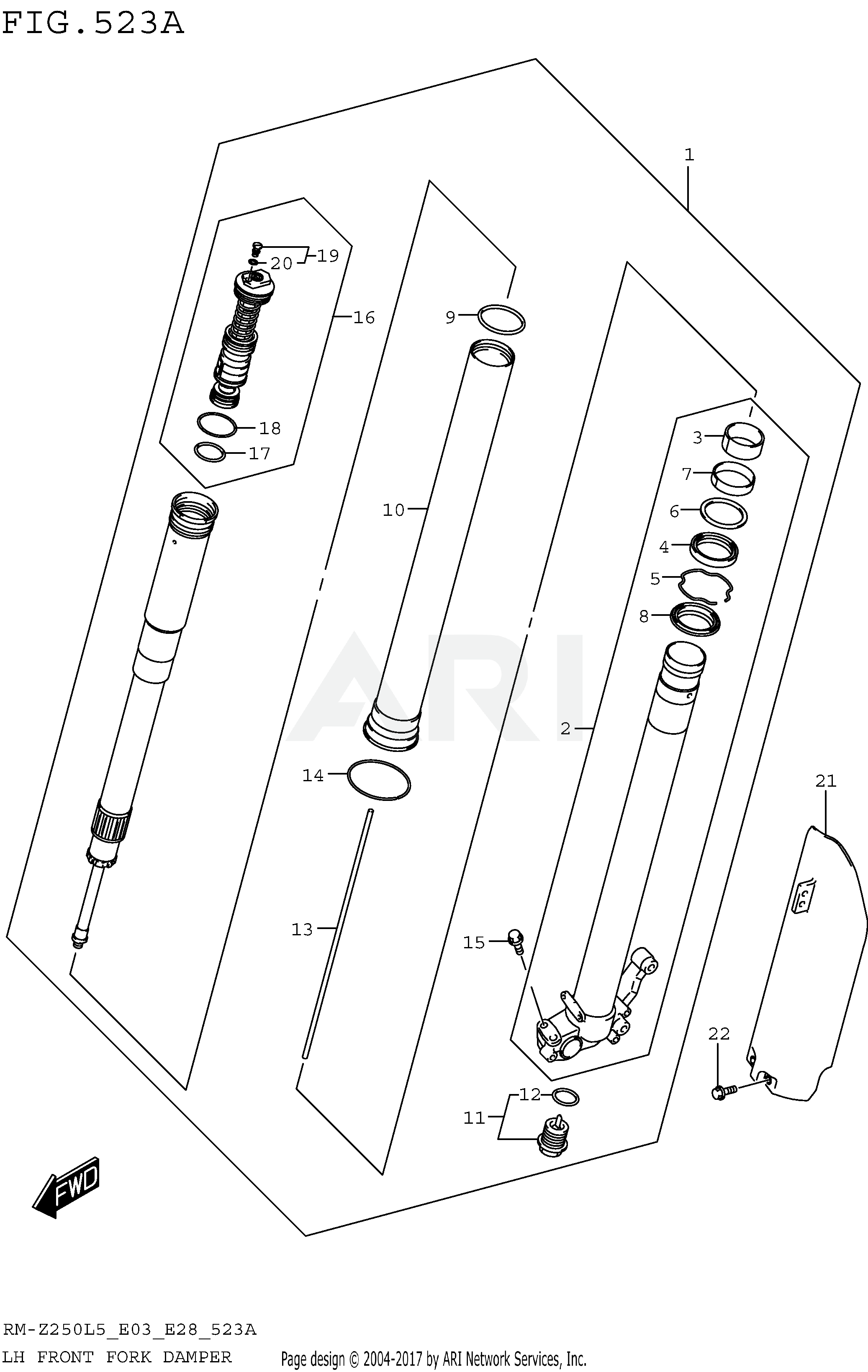 LH FRONT FORK DAMPER