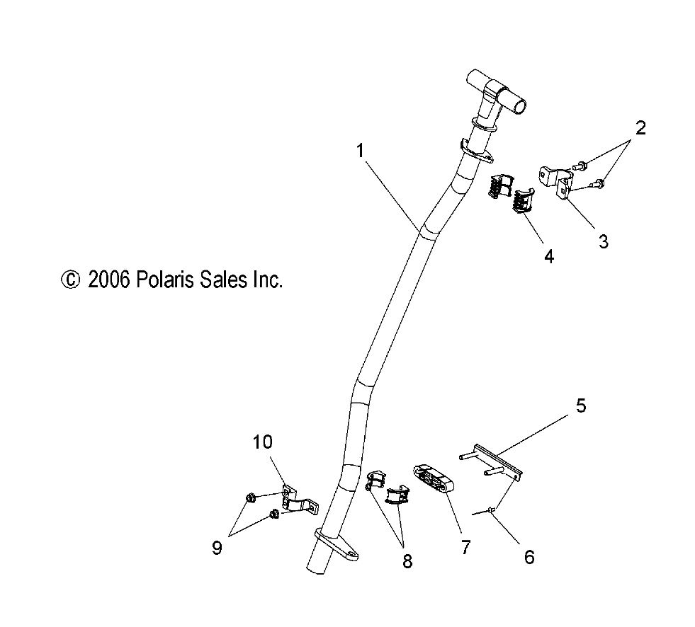 STEERING, STEERING POST, ASSEMBLY - S09PM7JS/JSL (49SNOWSTEERINGPOST600RMK)