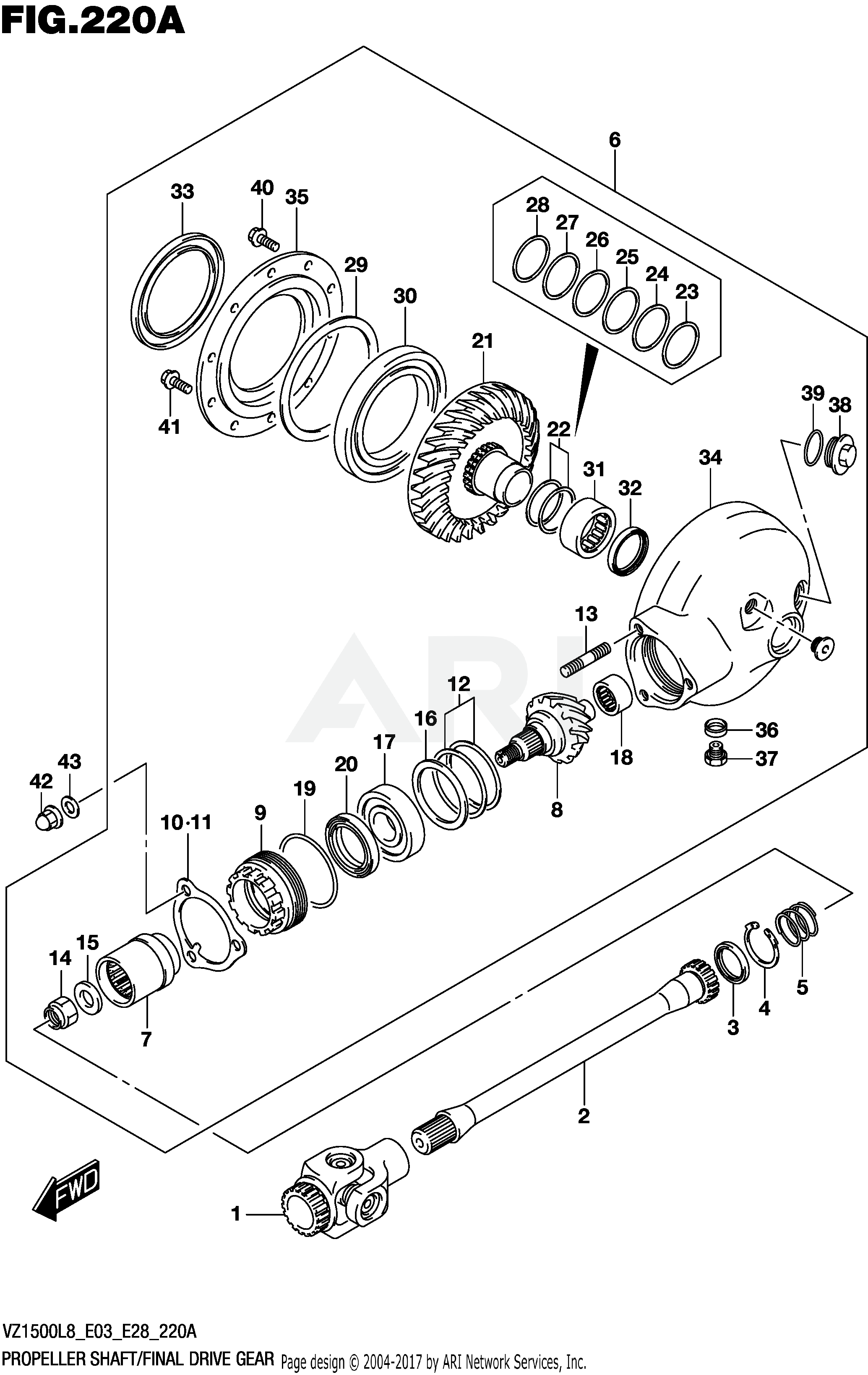 PROPELLER SHAFT/FINAL DRIVE GEAR