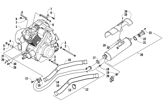 ENGINE AND EXHAUST