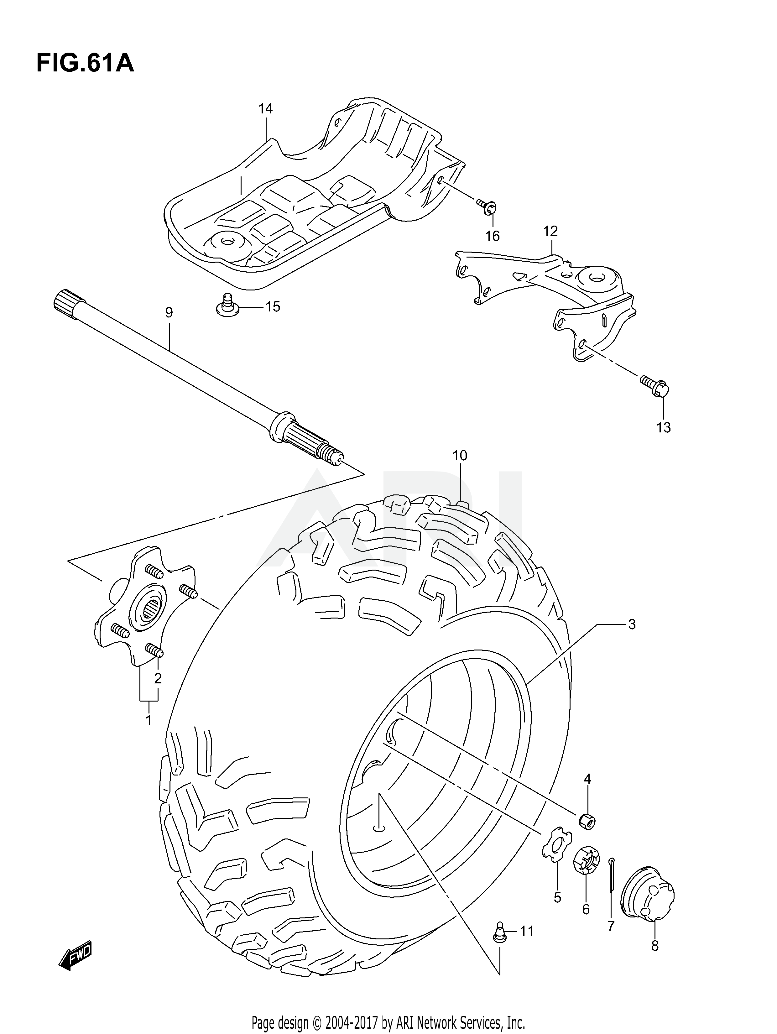 LEFT REAR WHEEL (MODEL K6/K7)