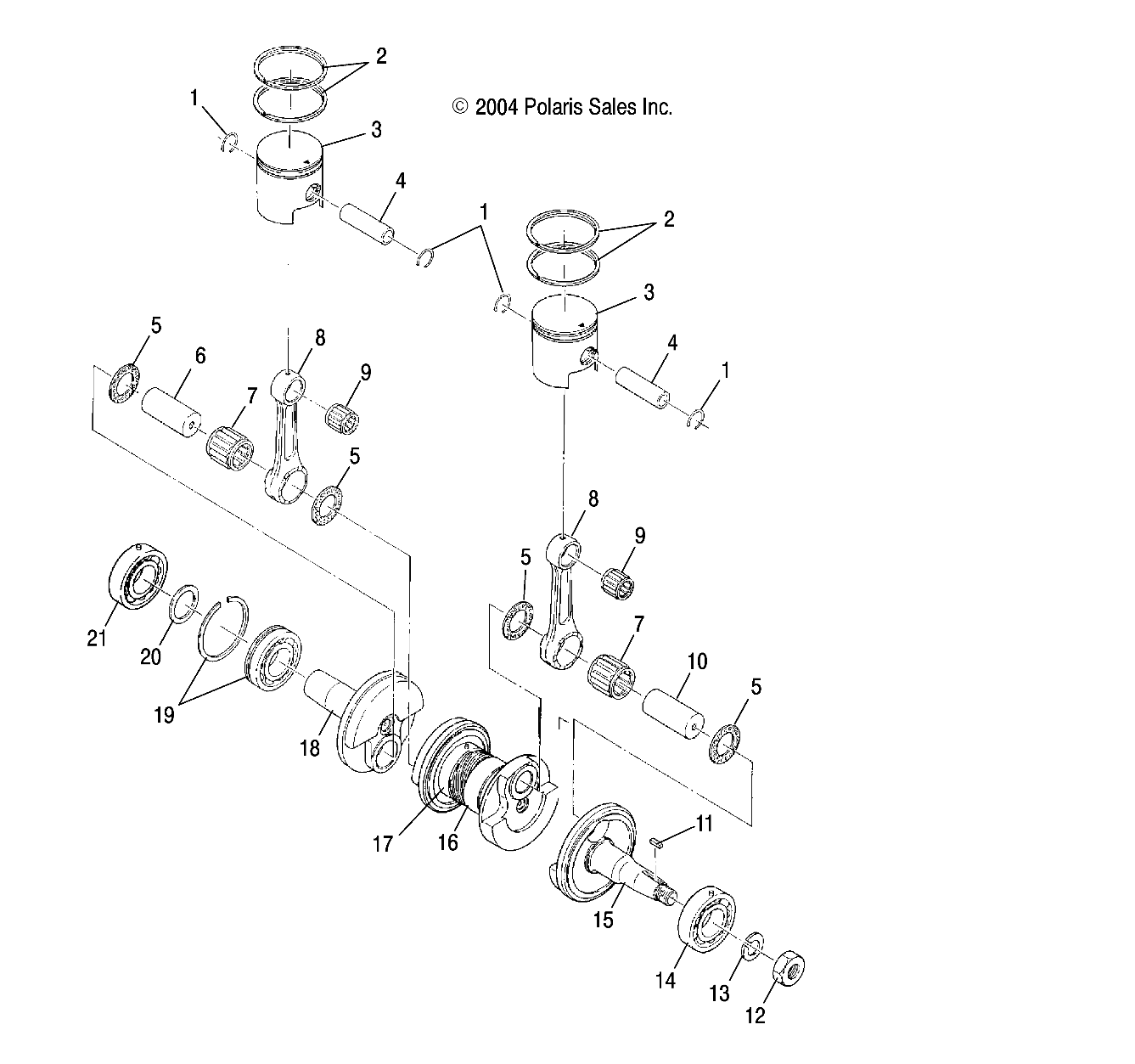 PISTON and CRANKSHAFT - S05ND4BS (4992649264C11)