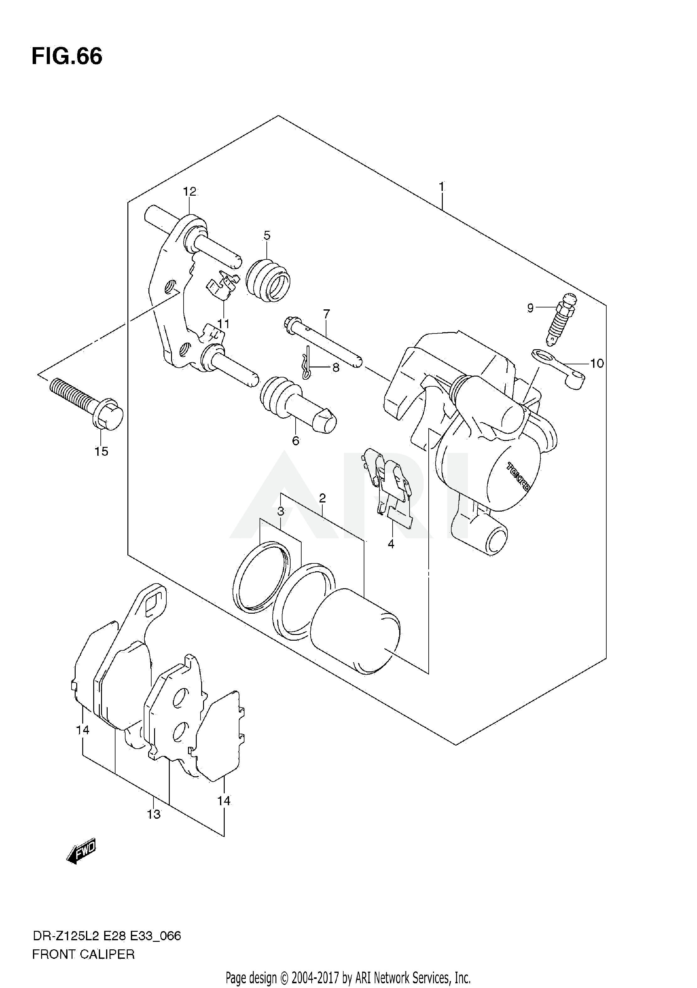 FRONT CALIPER (DR-Z125L E28)