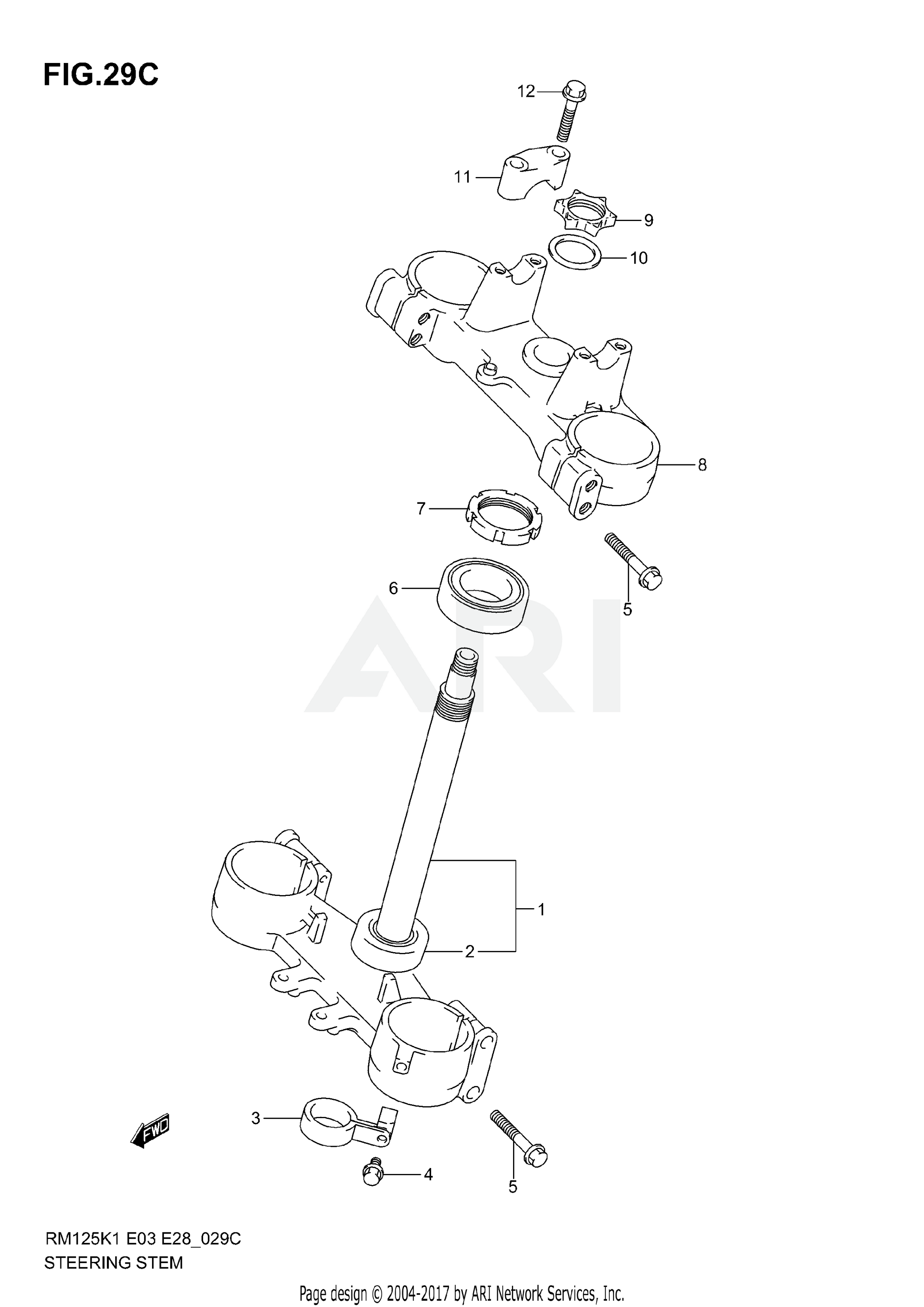 STEERING STEM (MODEL K4)