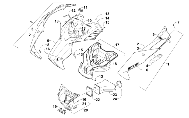 HOOD AND AIR INTAKE ASSEMBLY