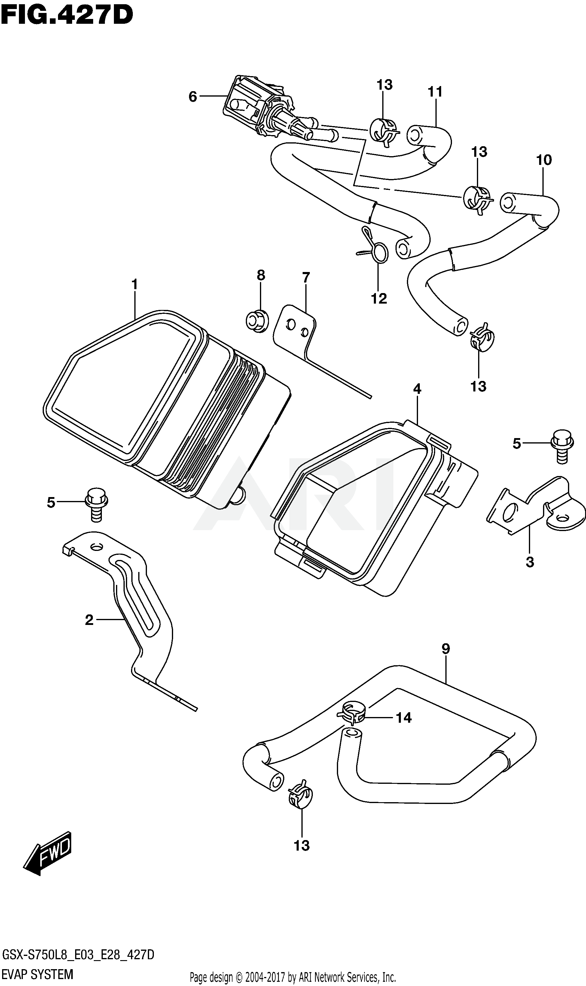 EVAP SYSTEM (GSX-S750AZL8 E33)