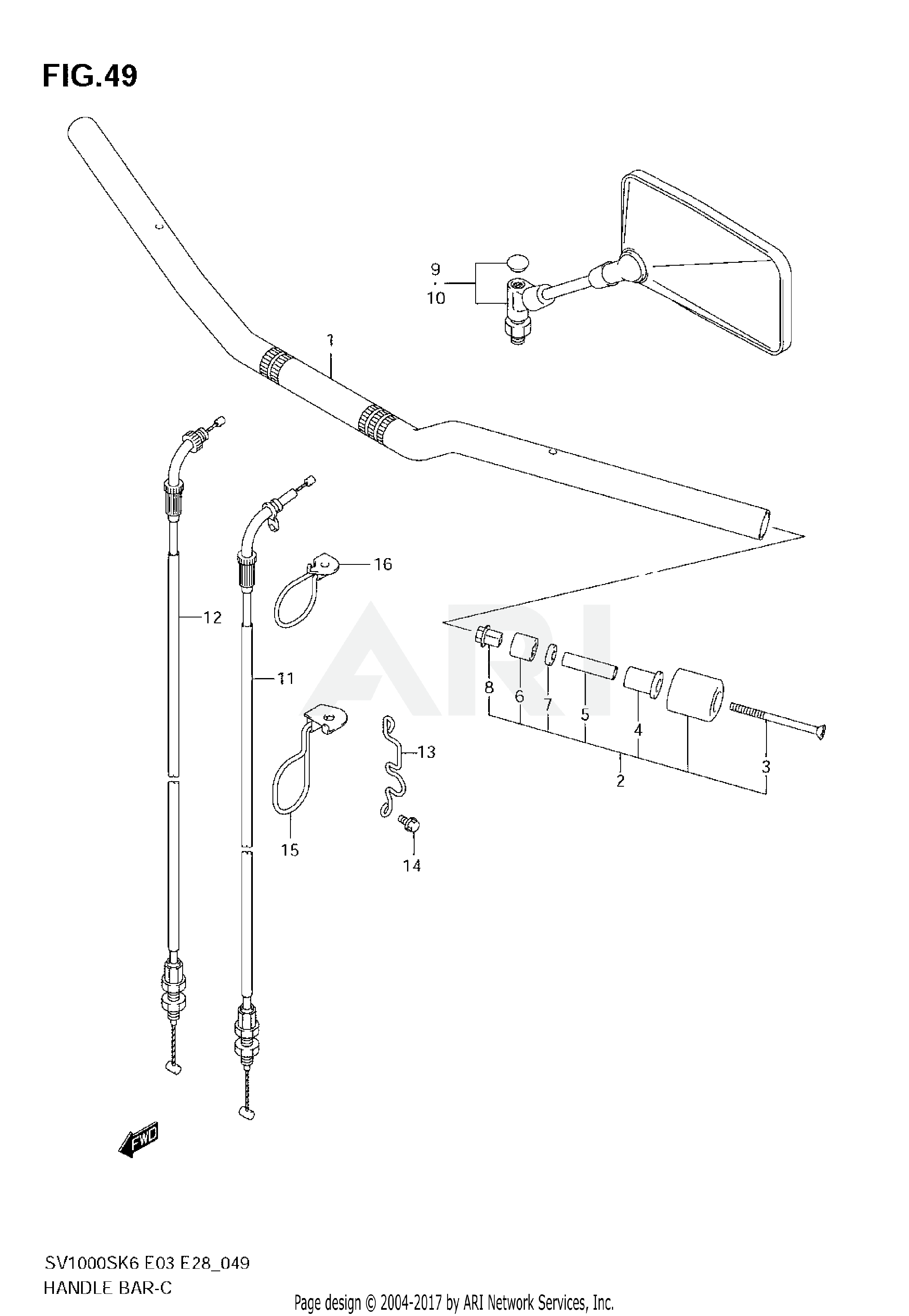 HANDLEBAR (SV1000) (NOT FOR US MARKET)