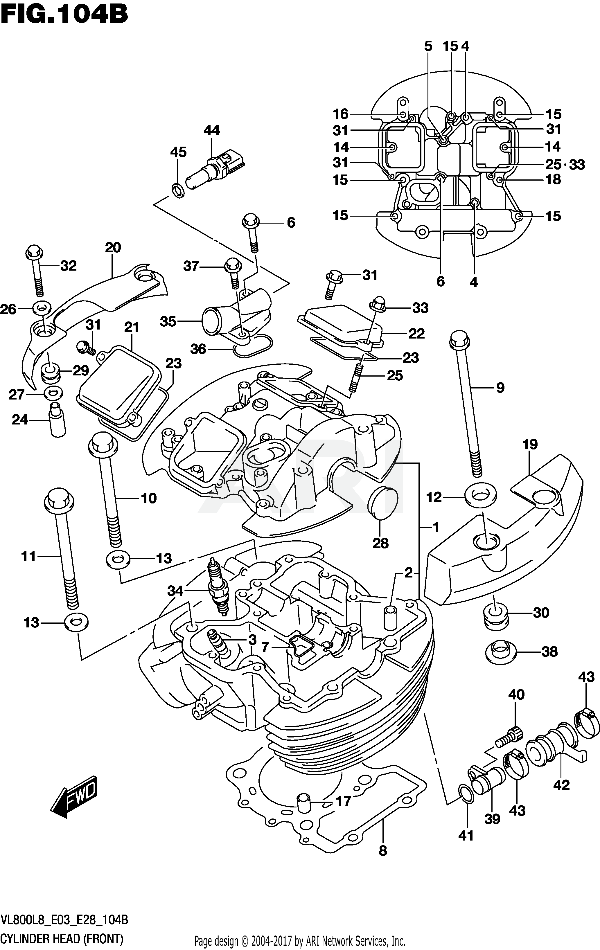 CYLINDER HEAD (FRONT) (VL800L8 E28)