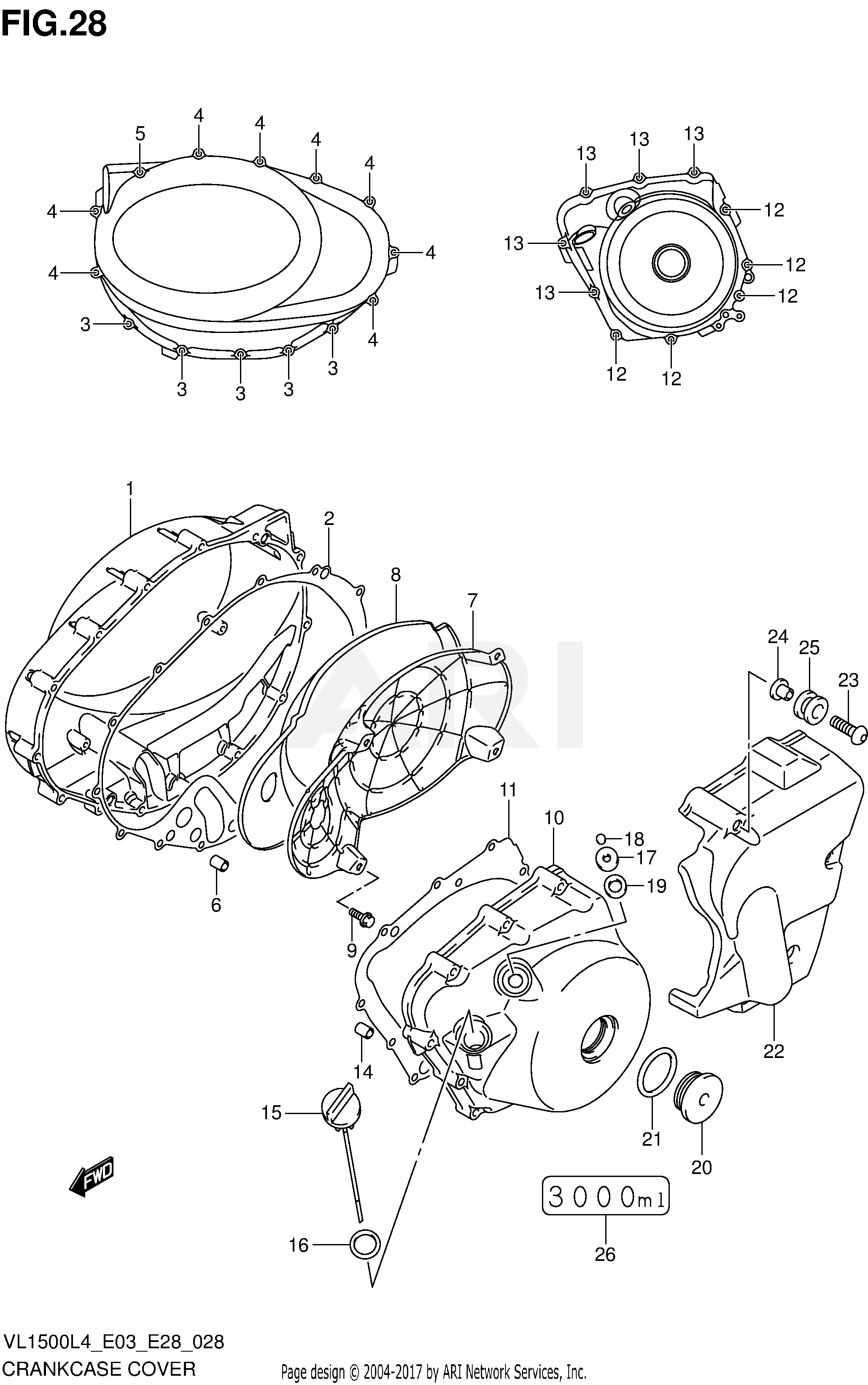 CRANKCASE COVER (VL1500L4 E33)