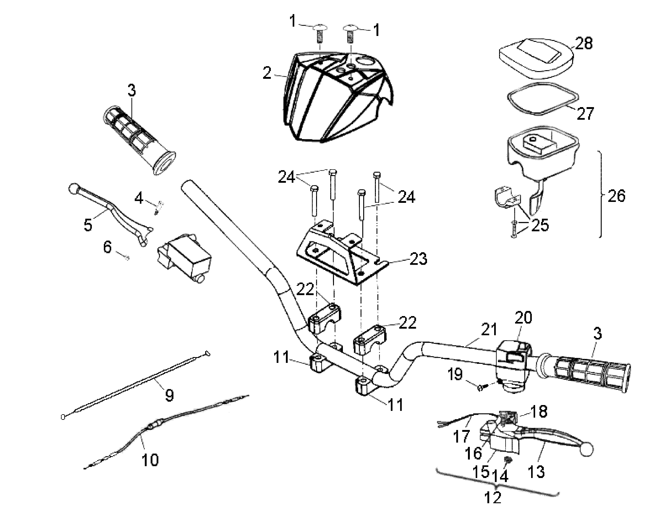 HANDLEBAR - A07PB20AA/AD (49ATVHANDLEBAR07PHX)