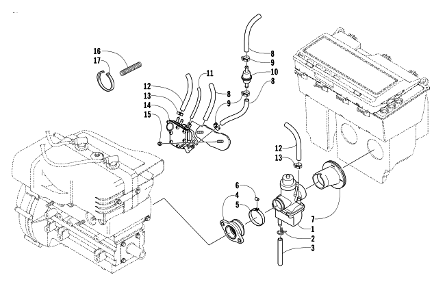 CARBURETOR AND FUEL PUMP ASSEMBLY