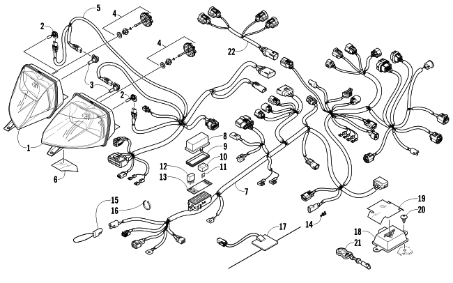 HEADLIGHT AND WIRING ASSEMBLIES