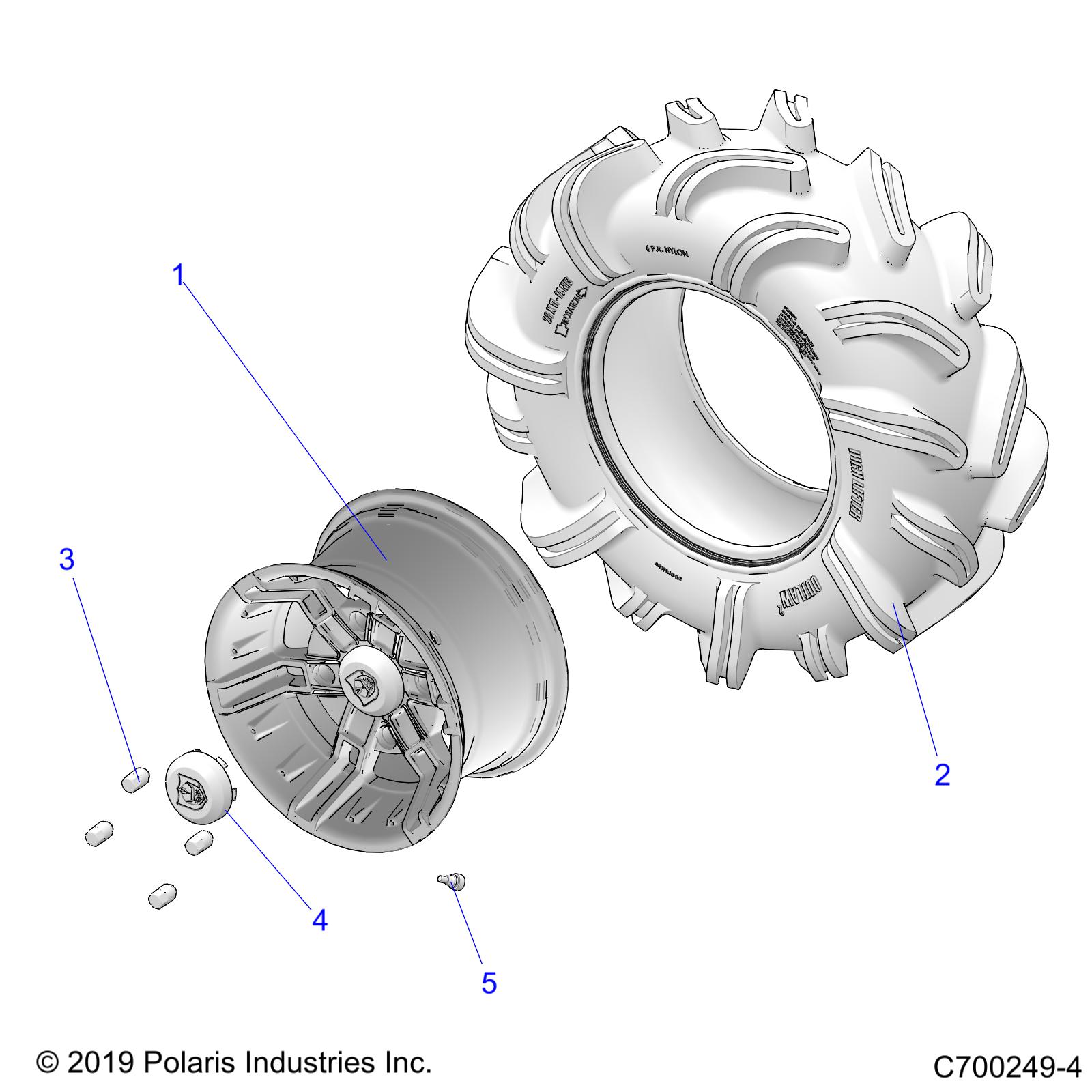 WHEELS, REAR - R20RRM99AL (C700249-4)