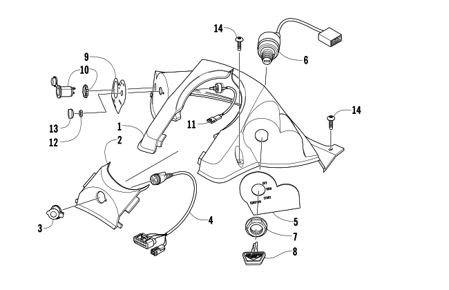 CONSOLE AND SWITCH ASSEMBLY