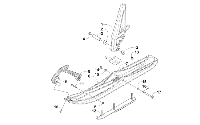 SKI AND SPINDLE ASSEMBLY