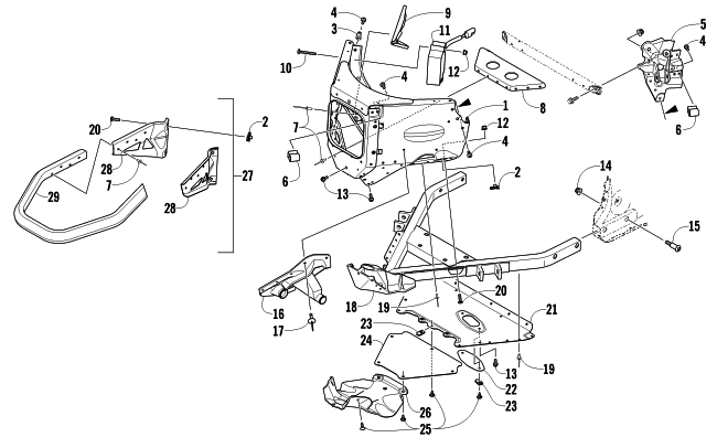 FRONT BUMPER AND FRAME ASSEMBLY