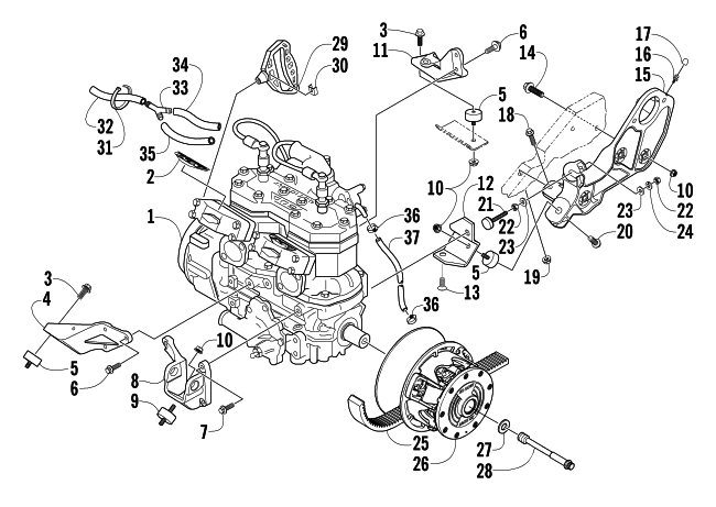 ENGINE AND RELATED PARTS