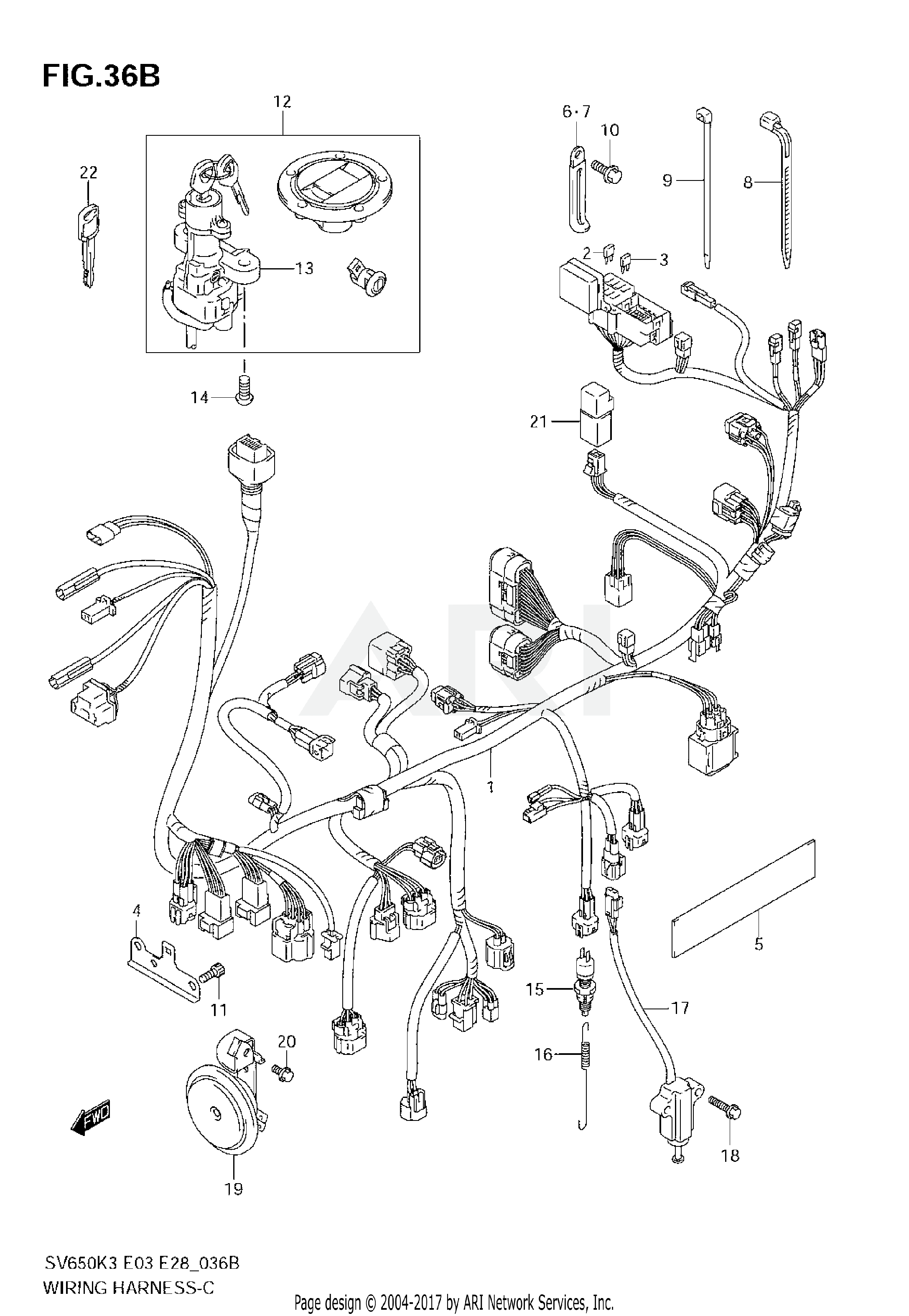 WIRING HARNESS (SV650K7)