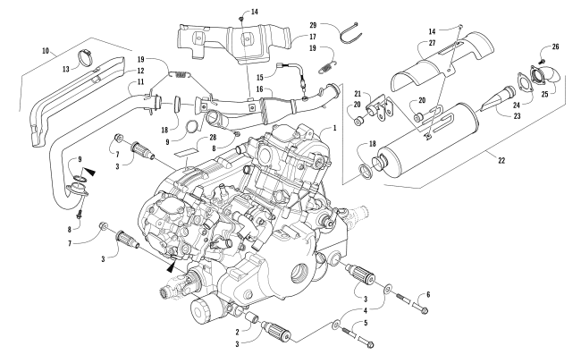 ENGINE AND EXHAUST