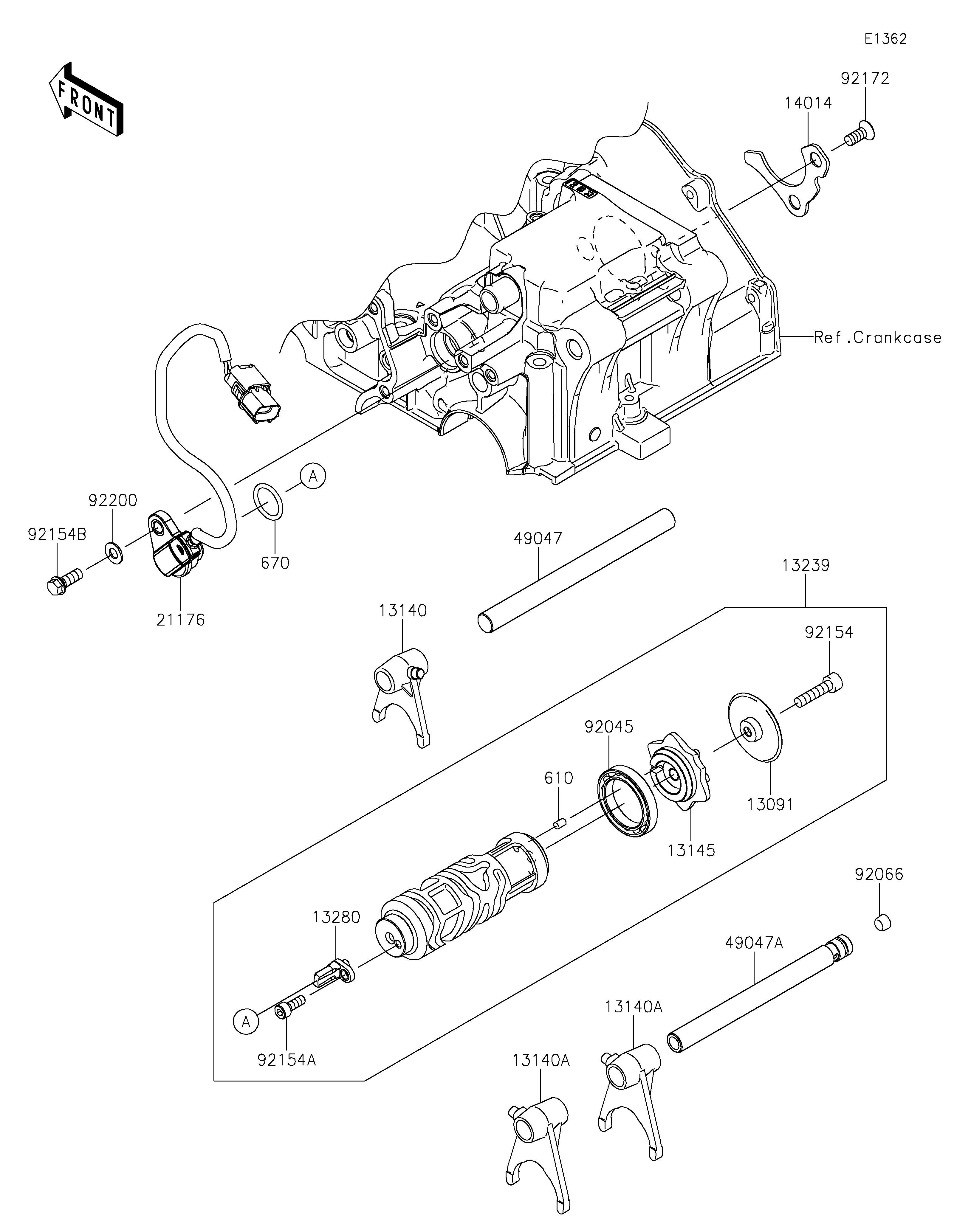 Gear Change Drum/Shift Fork(s)