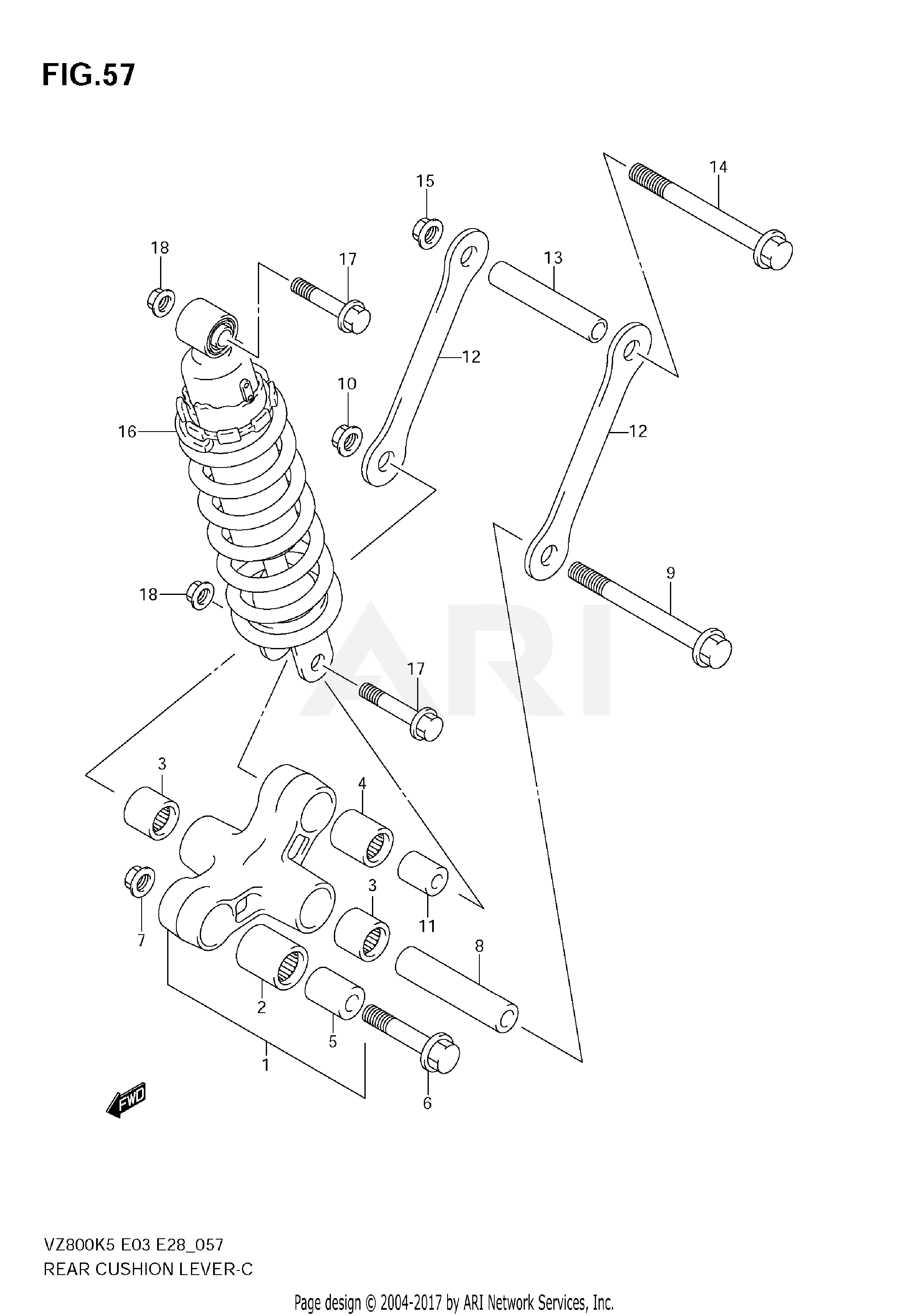 REAR CUSHION LEVER