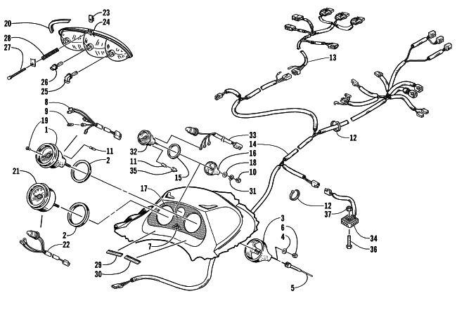 HEADLIGHT, INSTRUMENTS, AND WIRING ASSEMBLIES