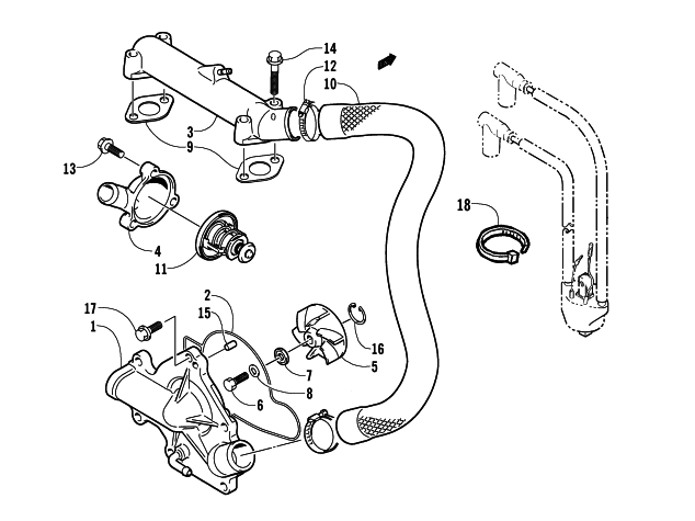 WATER PUMP/WATER MANIFOLD ASSEMBLY